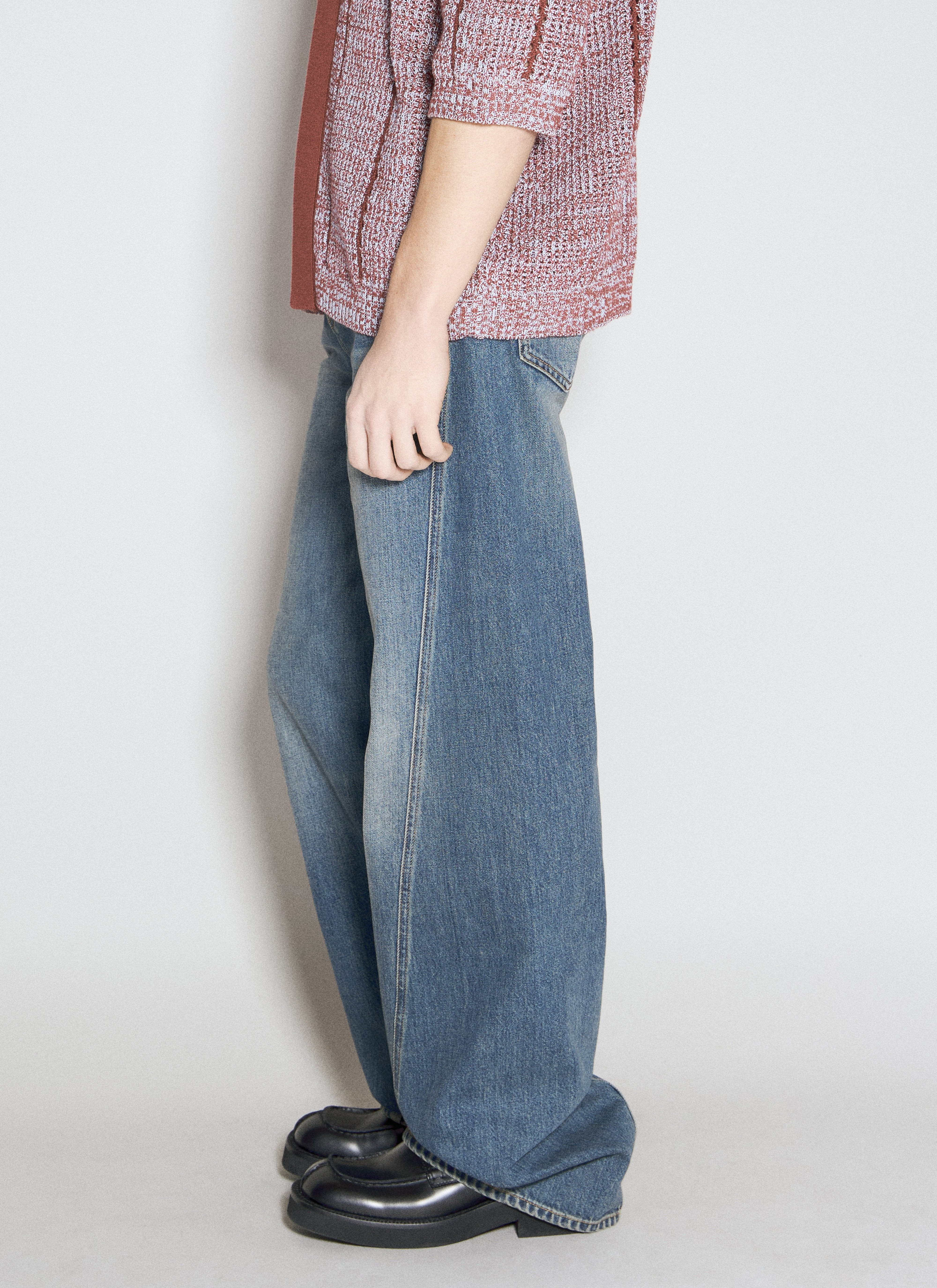 Lanvin Men Baggy Twisted Jeans - 4