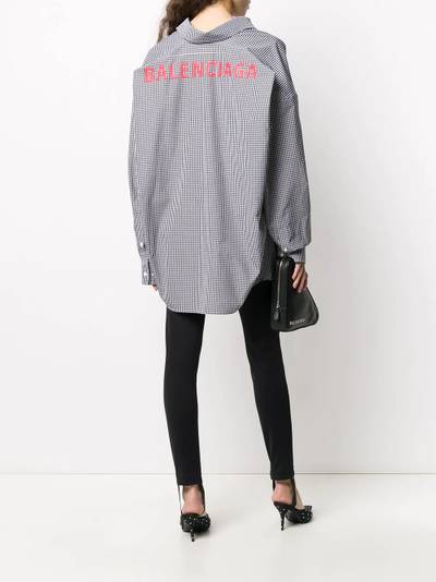 BALENCIAGA Cocoon Swing gingham shirt outlook