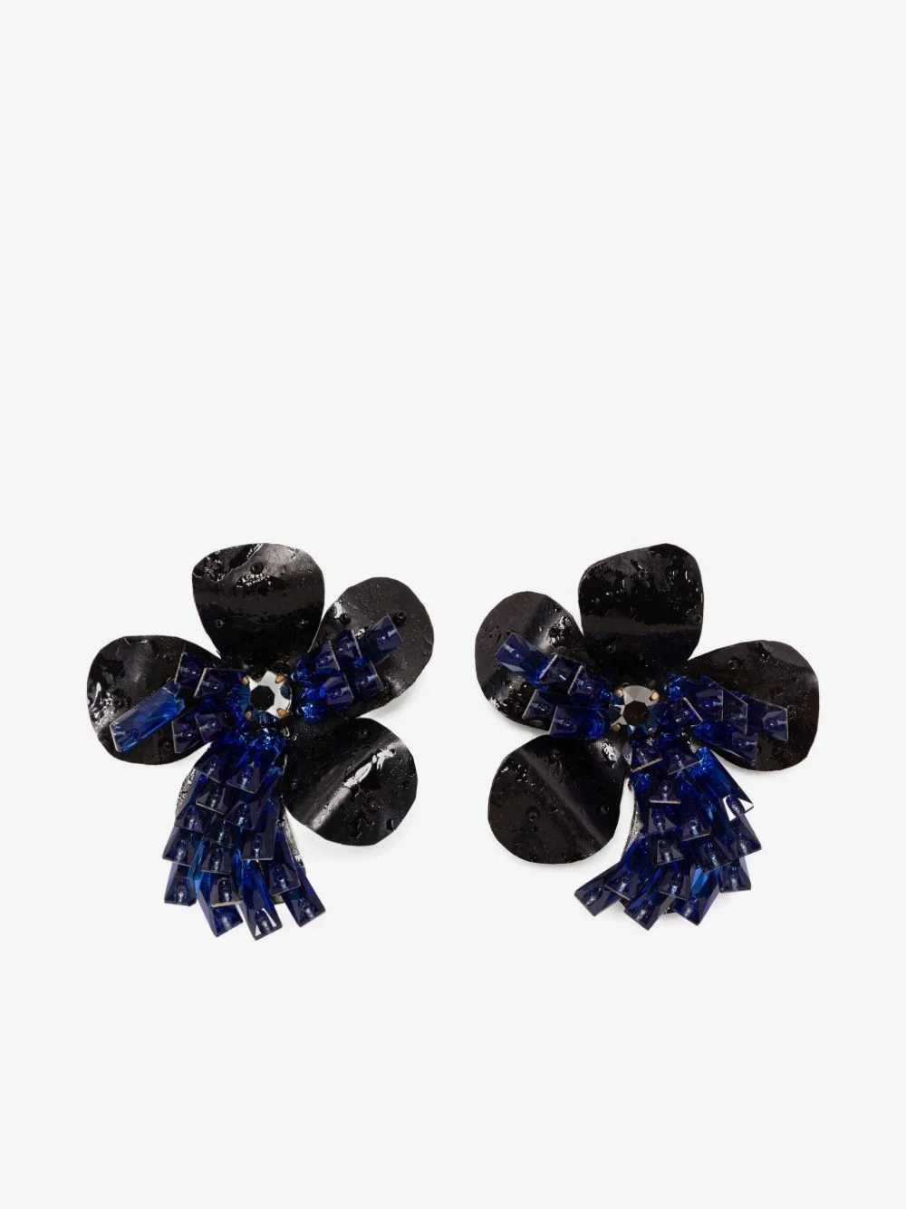 floral-motif earrings - 1