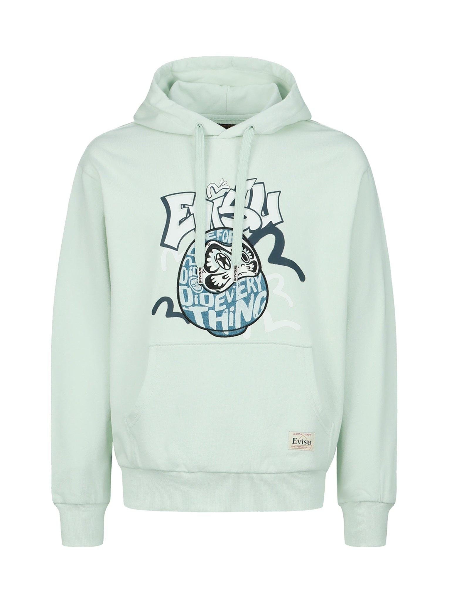 Daruma Denim Appliqué Hooded Sweatshirt - 11