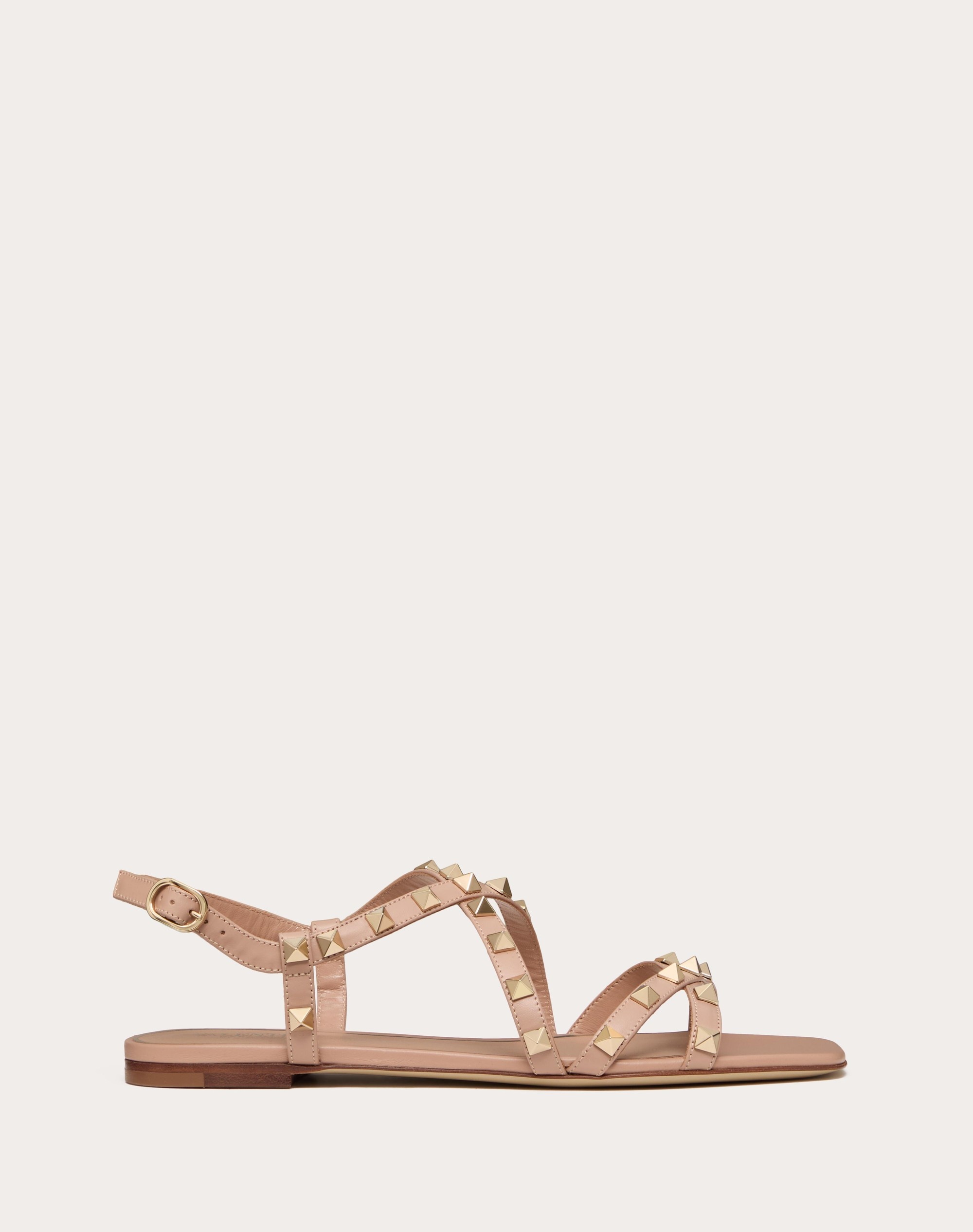 CALFSKIN ROCKSTUD SANDAL WITH STRAPS - 1