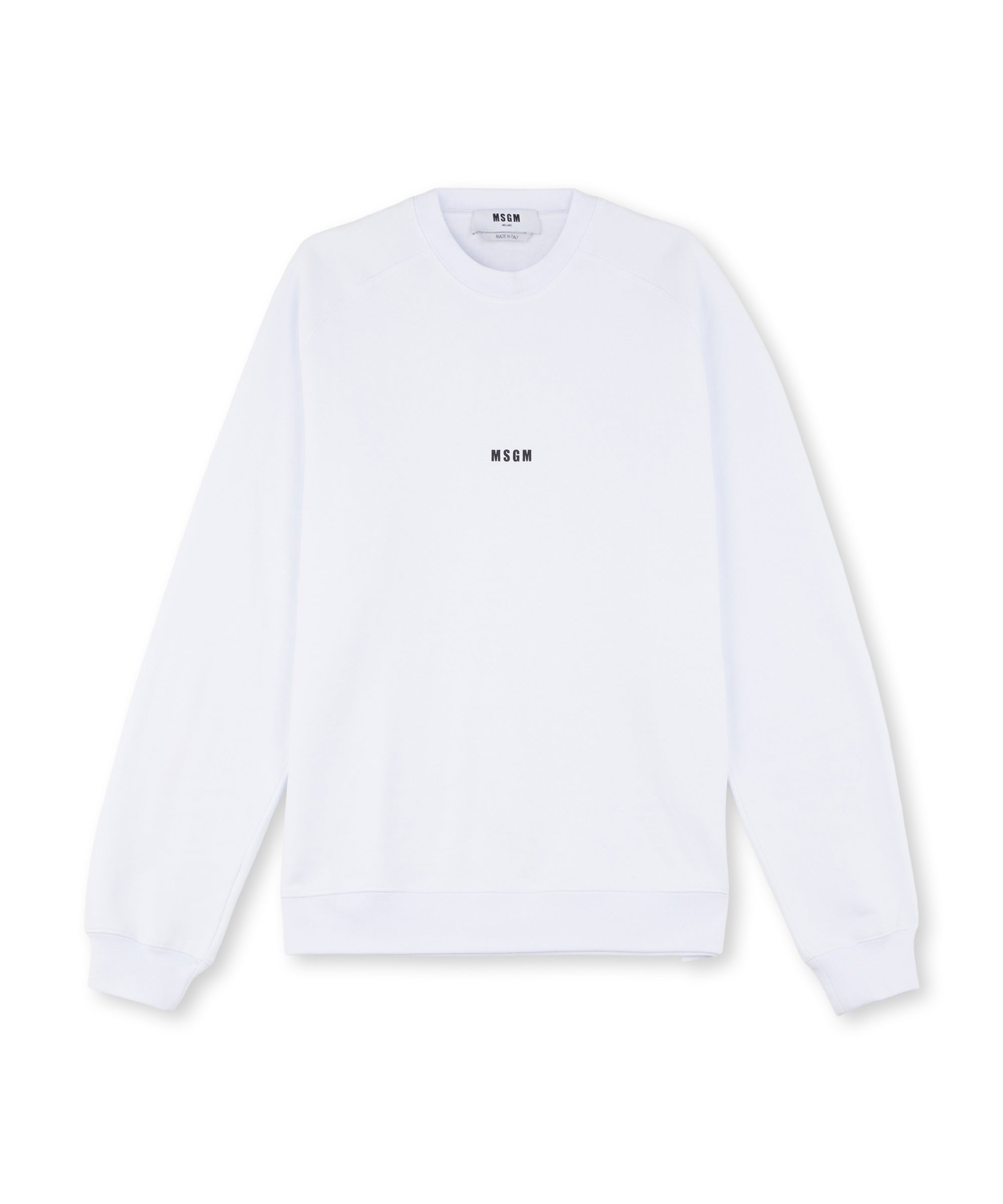 Crew neck cotton sweatshirt with a micro logo - 2