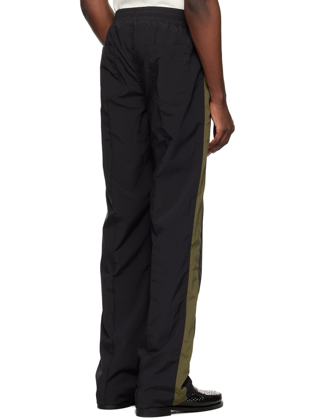 Black & Green Aerial Track Pants - 3