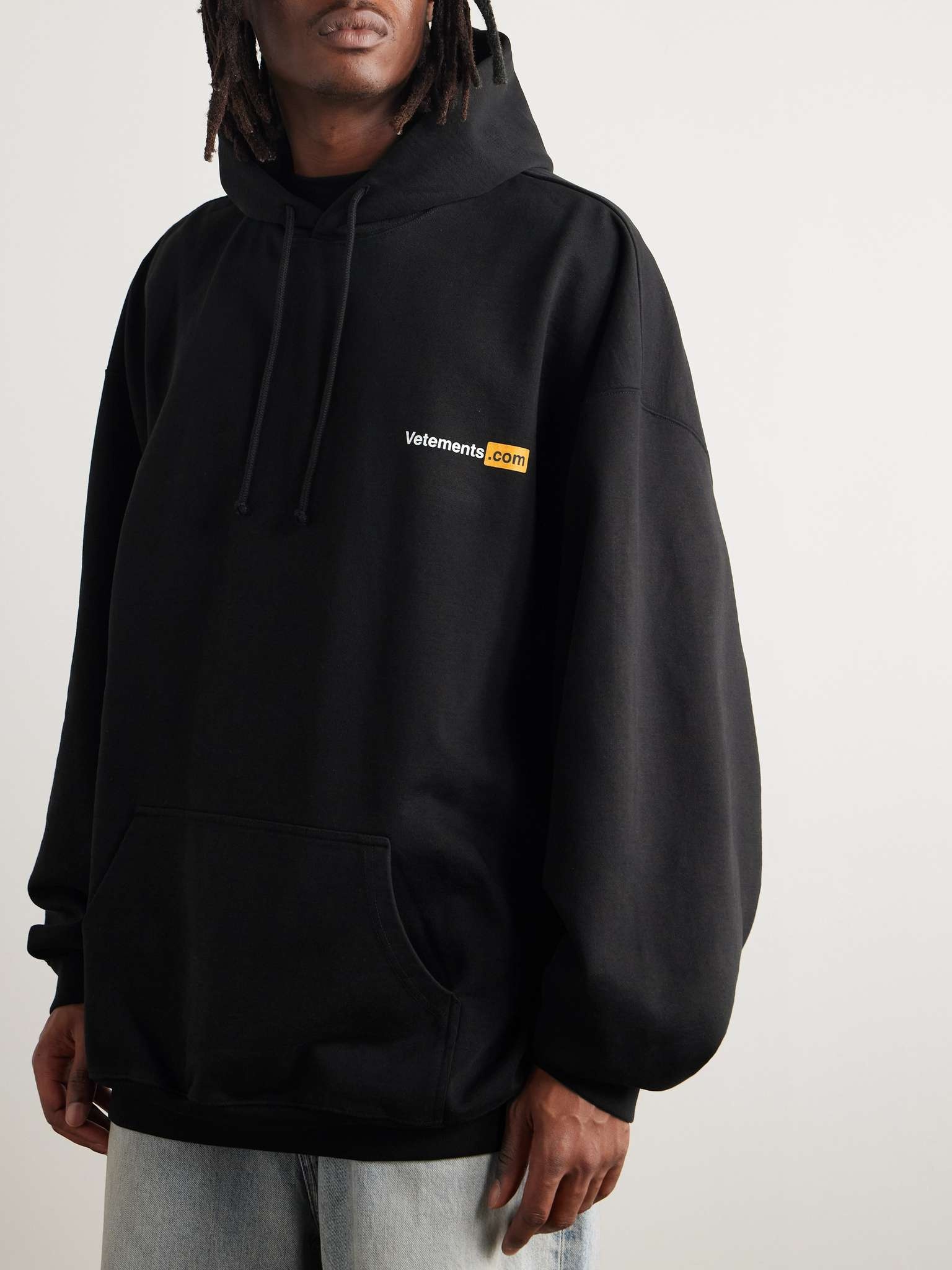 Logo-Print Cotton-Blend Jersey Hoodie - 3