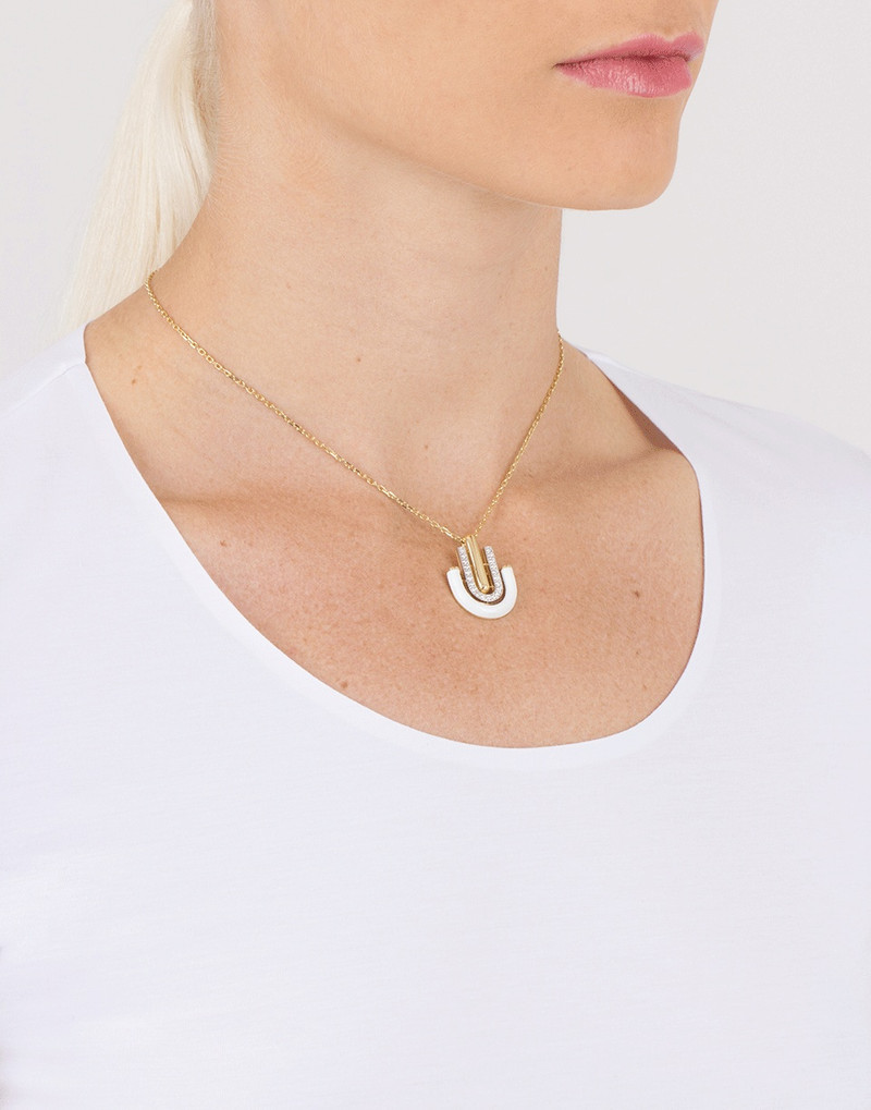 DAVID WEBB White Unity Necklace outlook