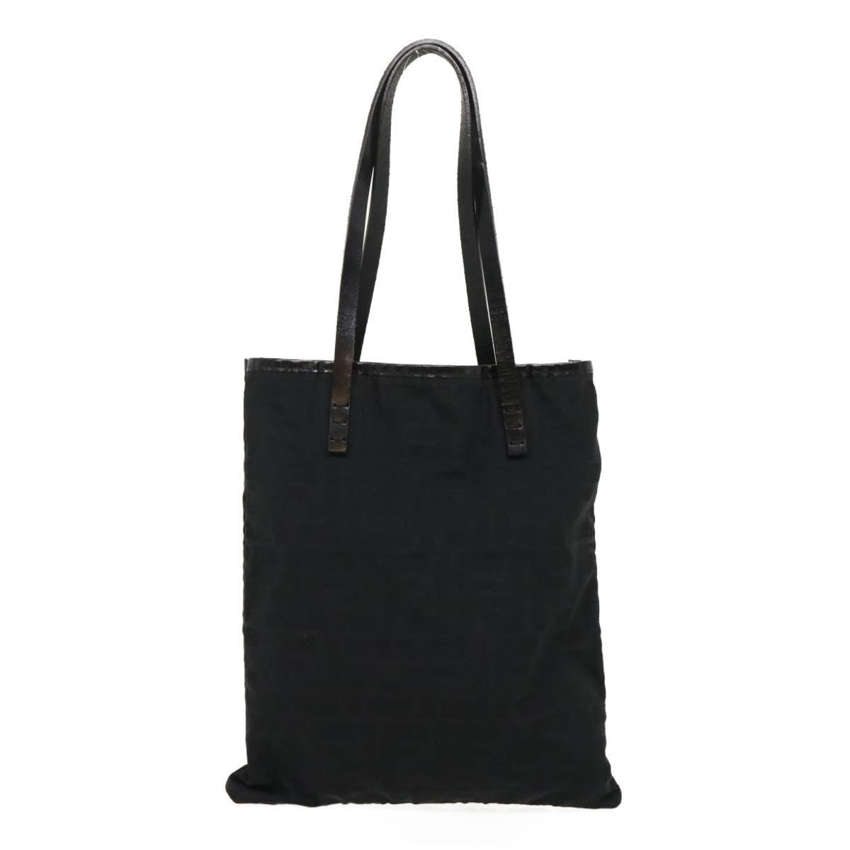 FENDI Zucca Canvas Hand Bag Black - 3