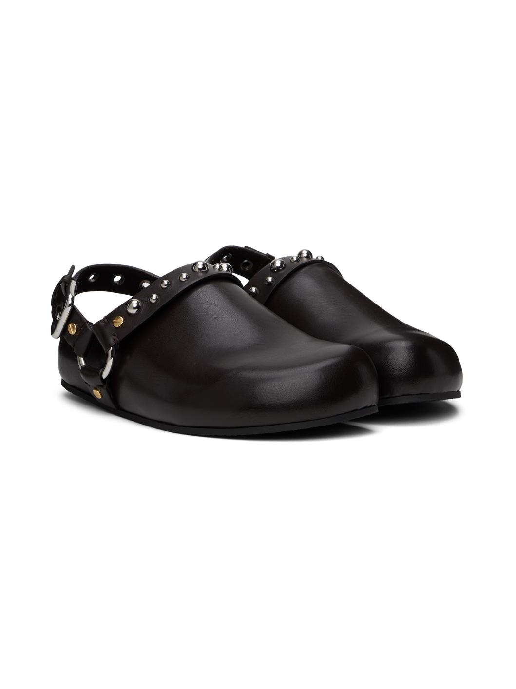 Brown Elyse Studded Clogs - 4