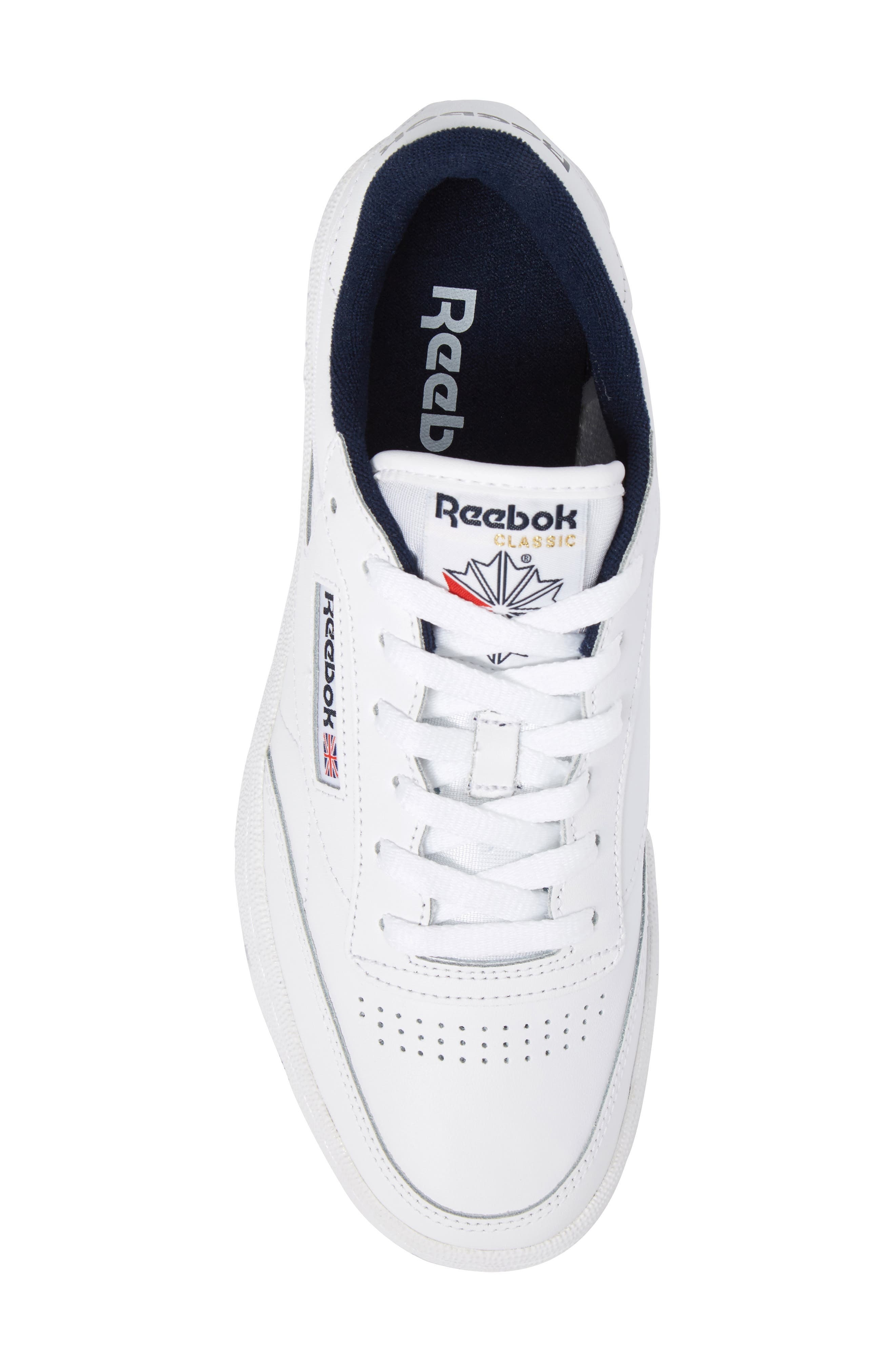 Reebok Club C 85 Sneaker in White/Navy at Nordstrom - 5
