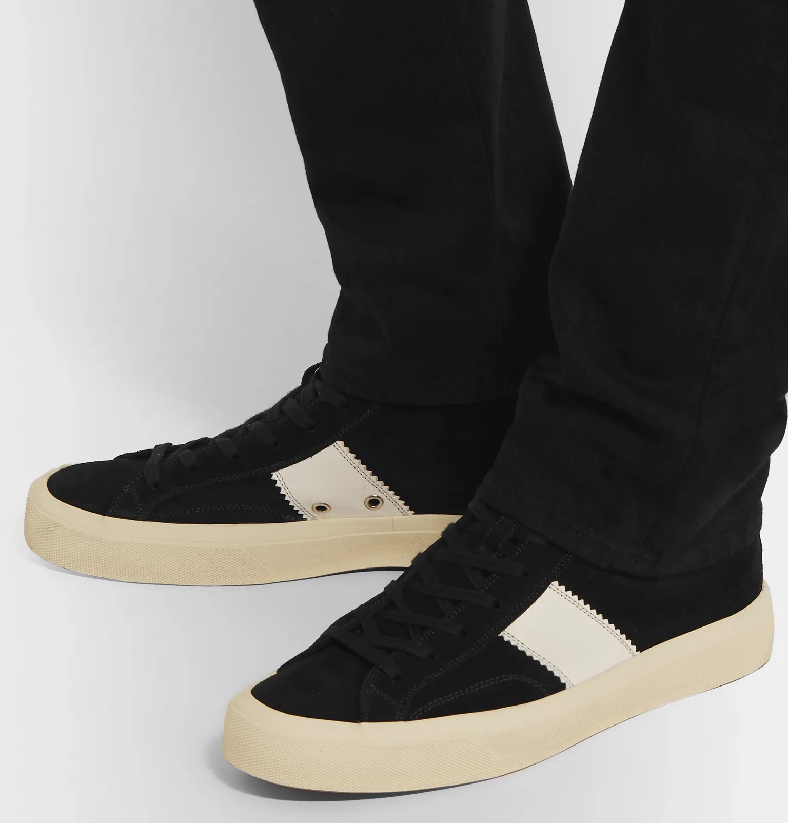 Cambridge Leather-Trimmed Suede High-Top Sneakers - 5