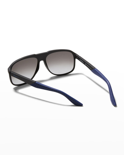 FERRAGAMO Men's Italian Lifestyle Gancini Aviator Sunglasses outlook