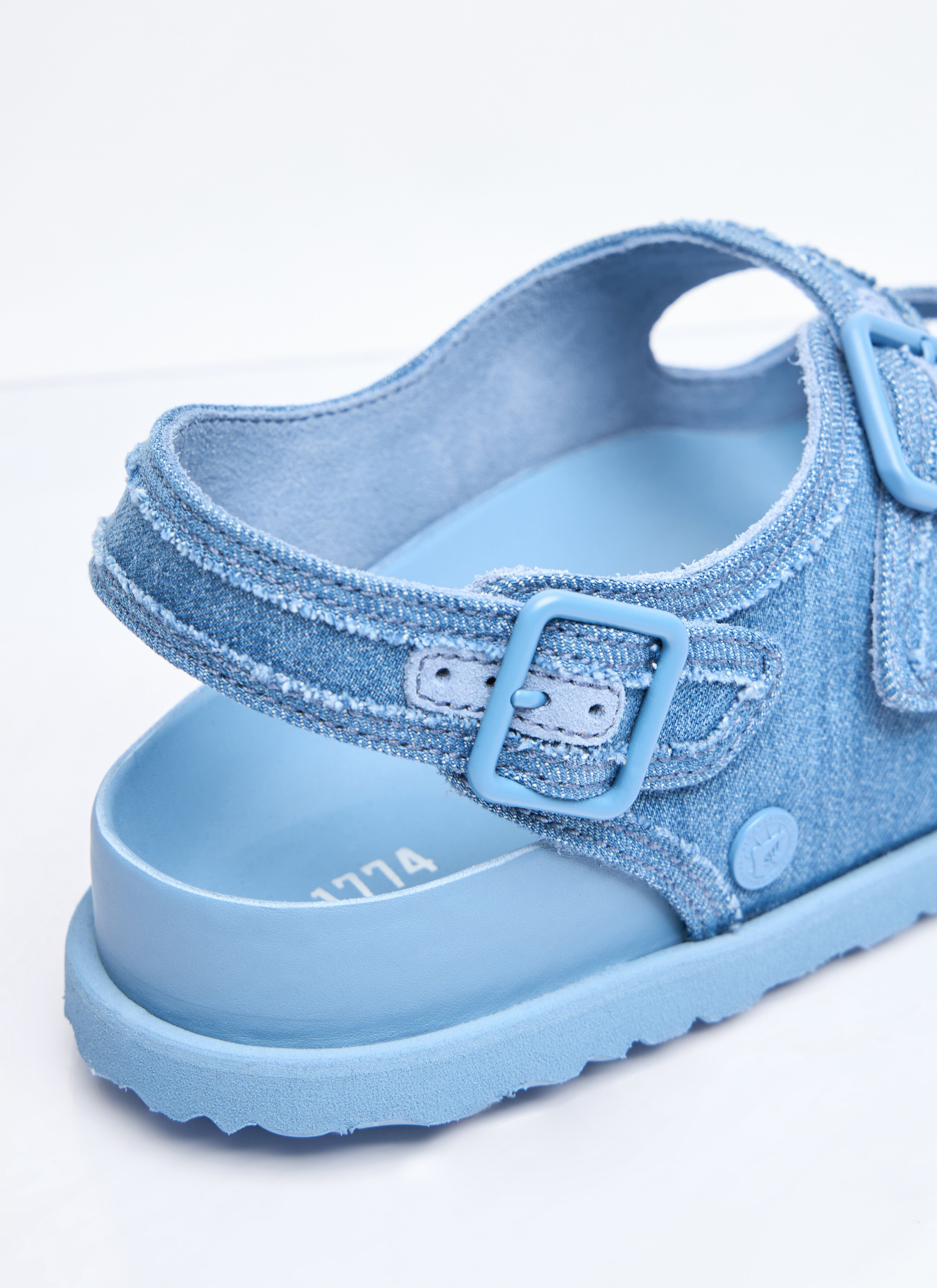 Milano Stone Washed Denim Sandals - 5