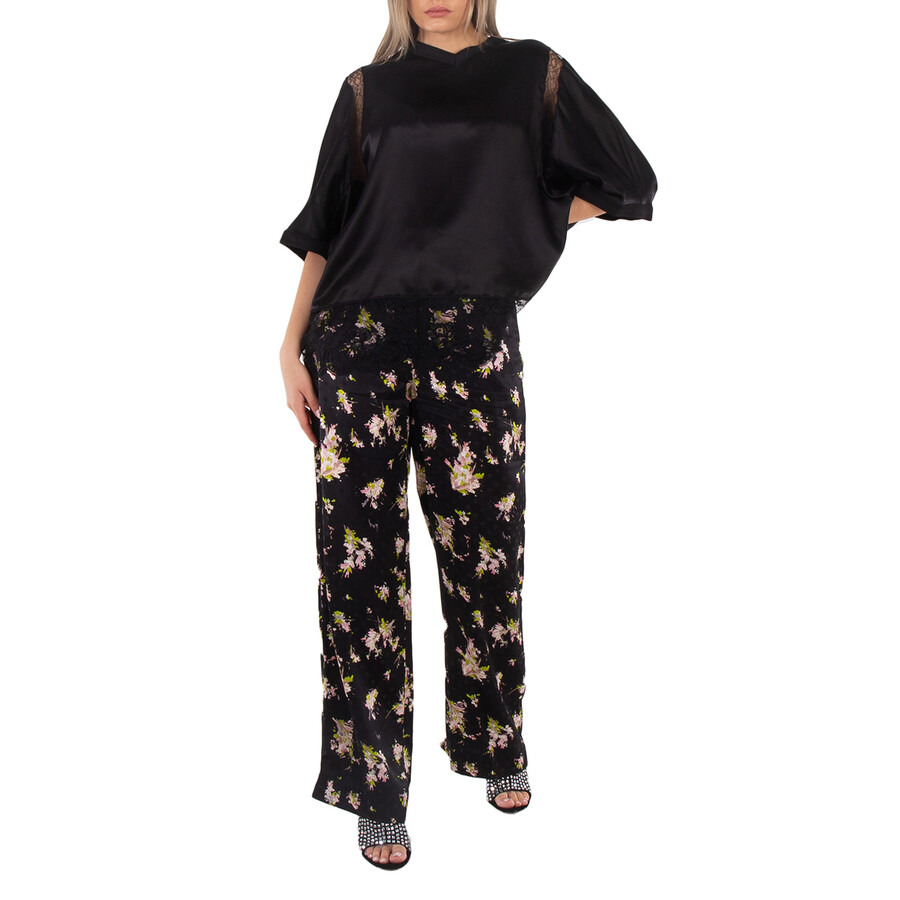 Burberry Ladies Jane Floral Print Trousers - 4