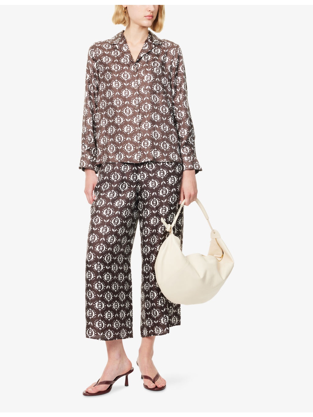 Oncia Floral-Print Silk Shirt - 2
