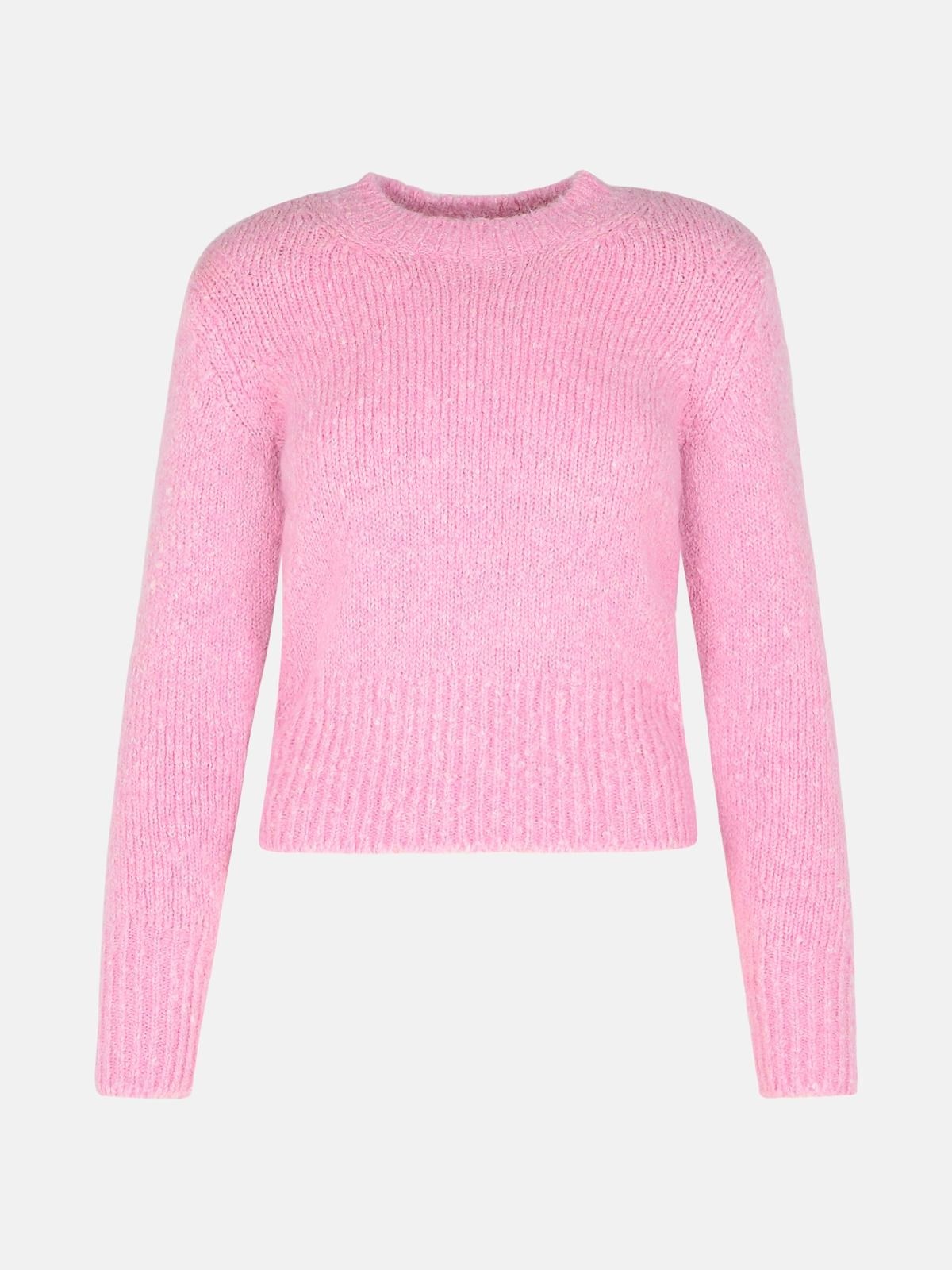 'KALO' PINK ALPACA BLEND SWEATER - 1