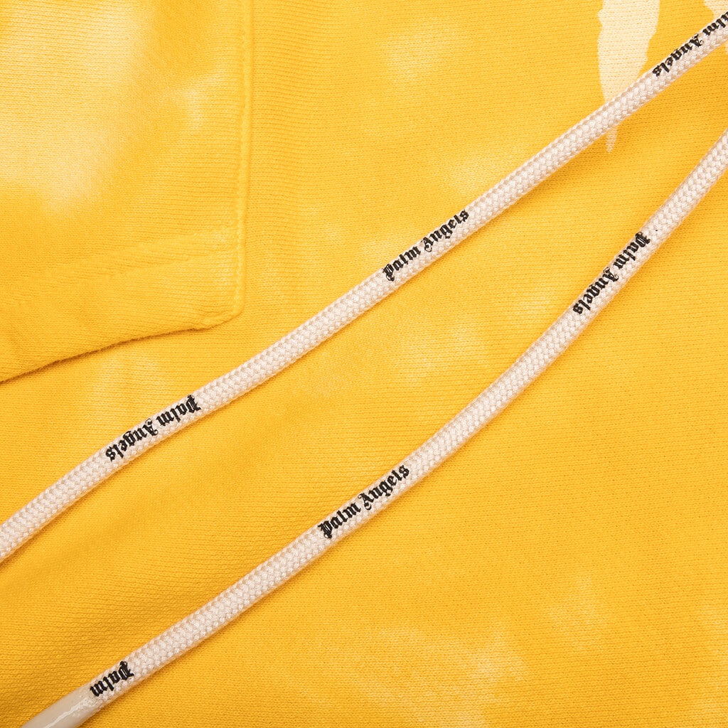 PALM ANGELS LEAF TIE DYE HOODIE - YELLOW - 4