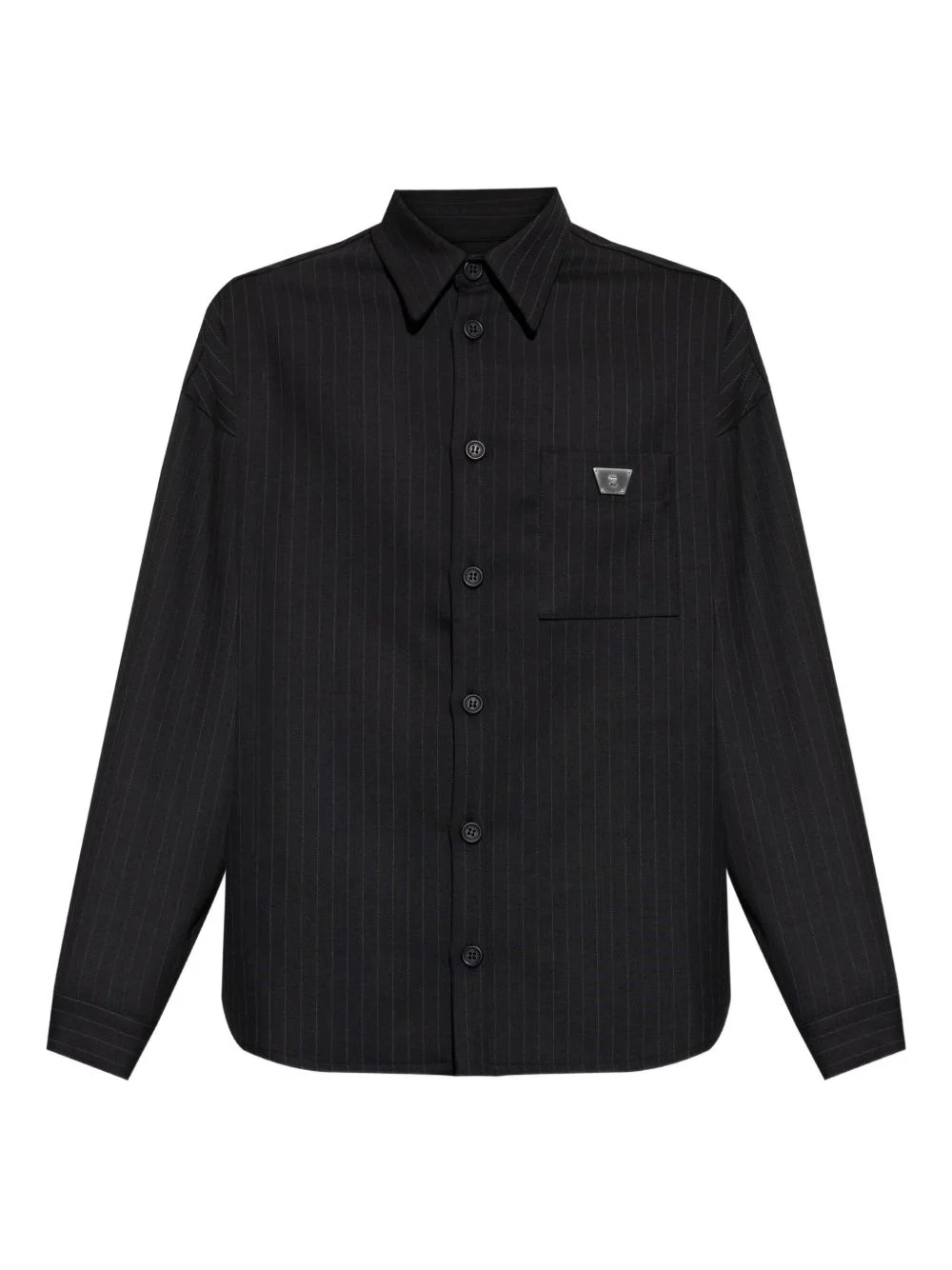 pinstriped overshirt - 1