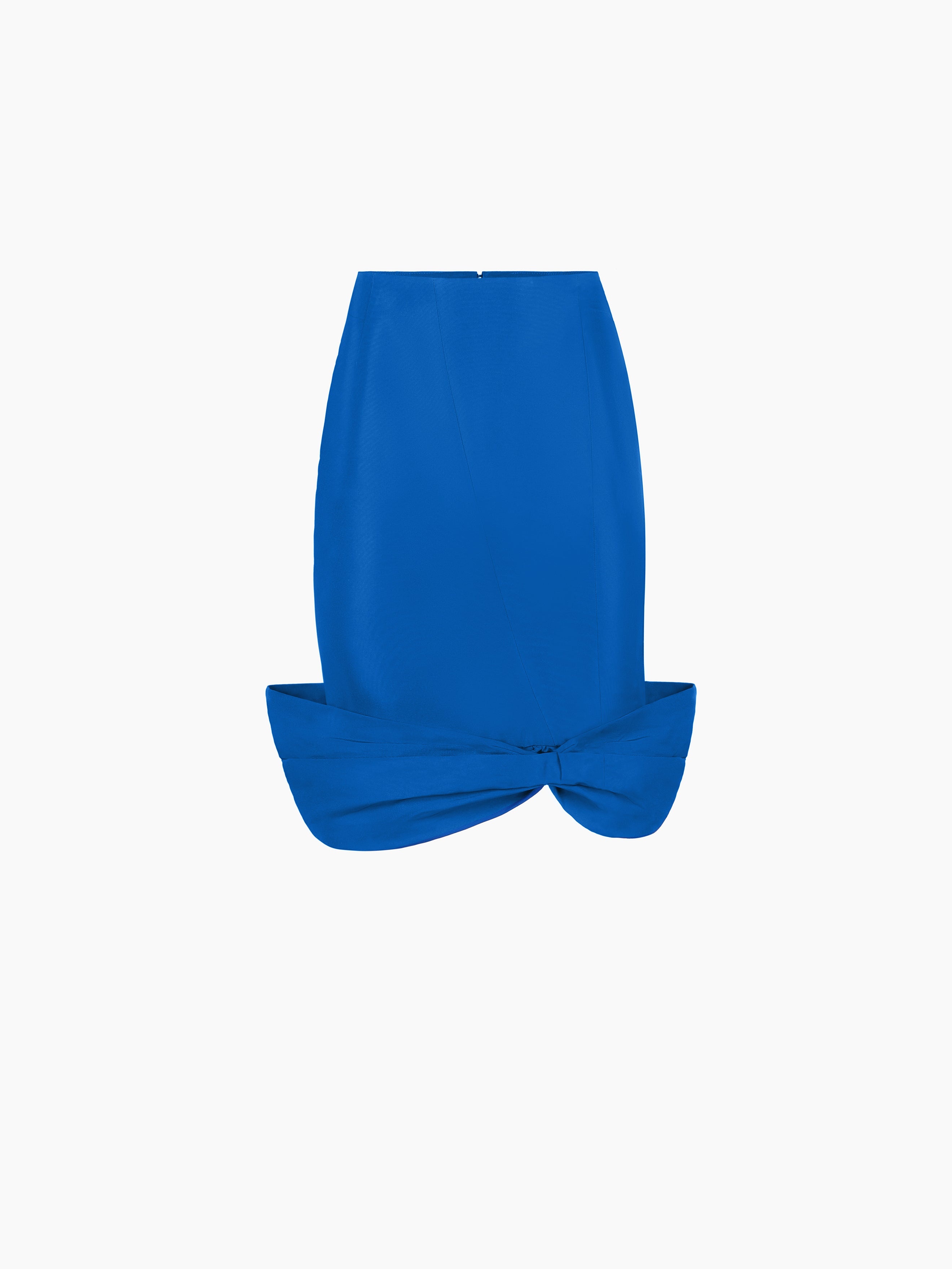 TAFFETA BOW PEPLUM MIDI SKIRT - 5