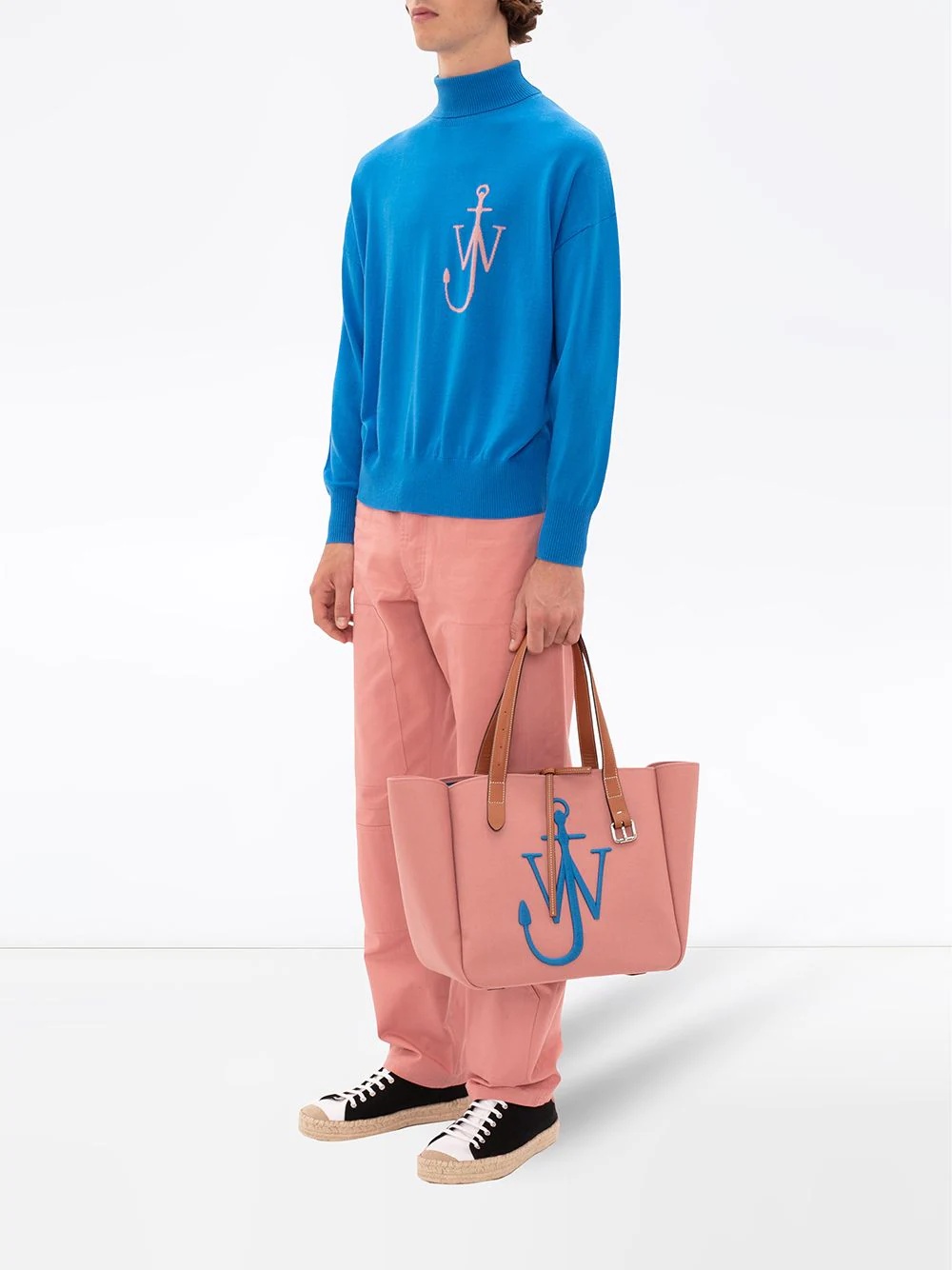 embroidered Anchor motif turtleneck jumper - 3