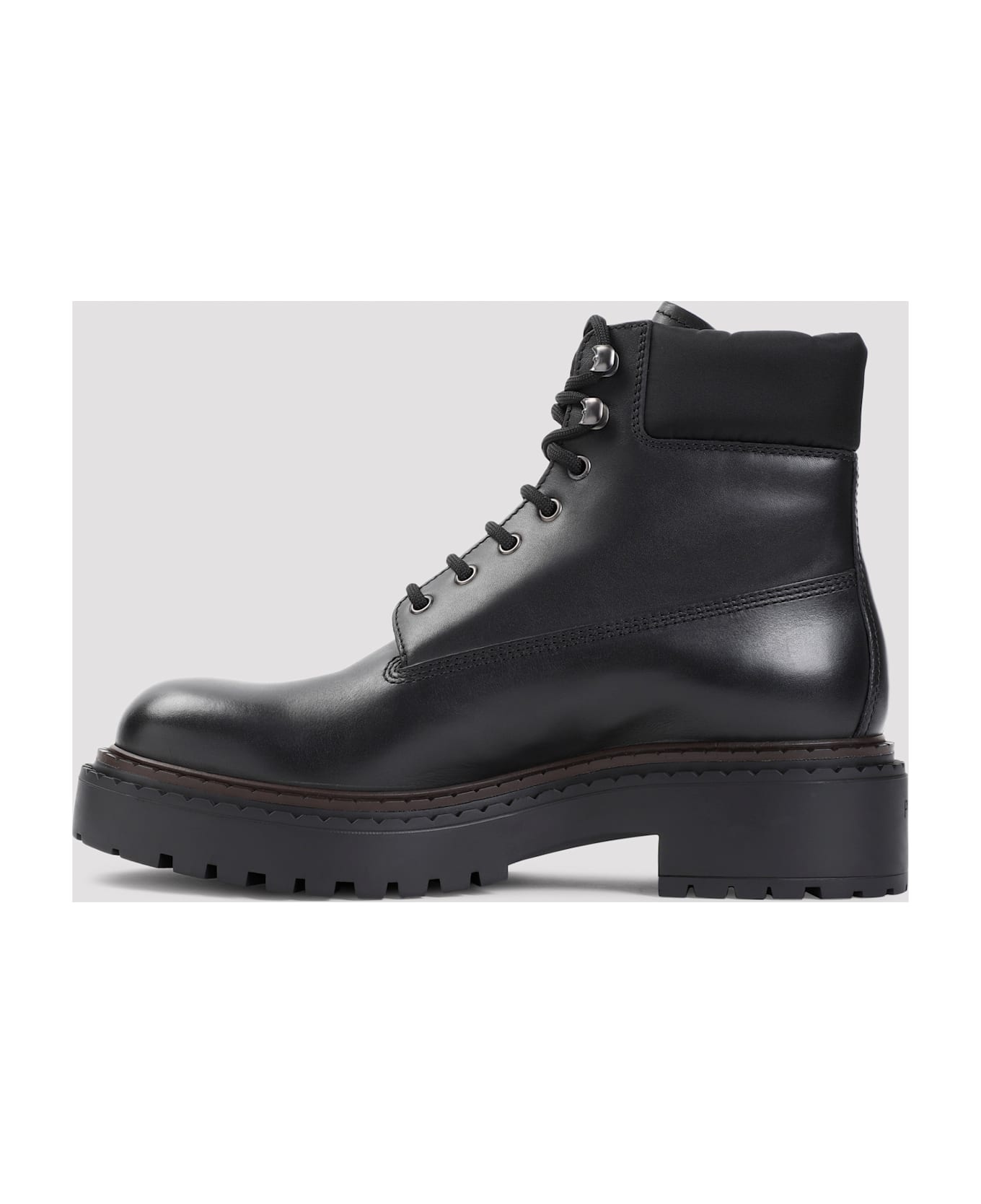 Black Leather Ankle Boots - 4
