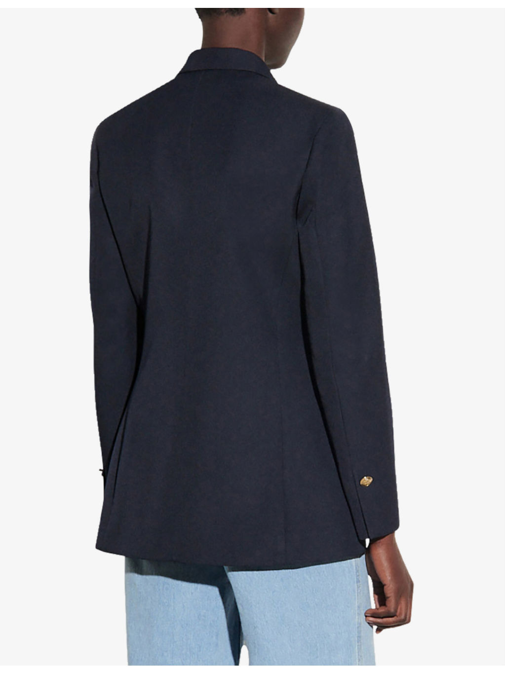 Double-breasted stretch-crepe blazer - 4