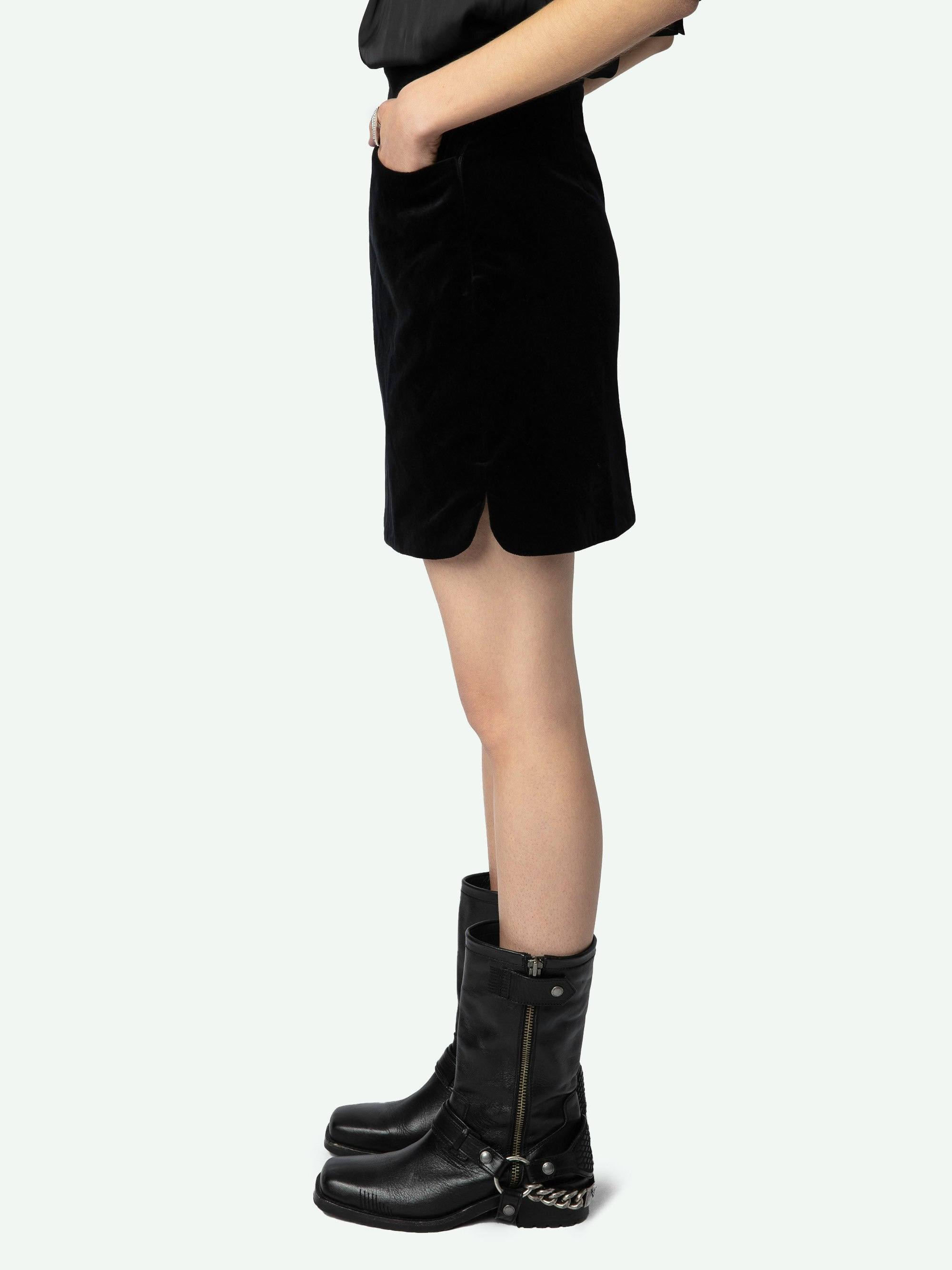 Jinette Velvet Skirt - 5