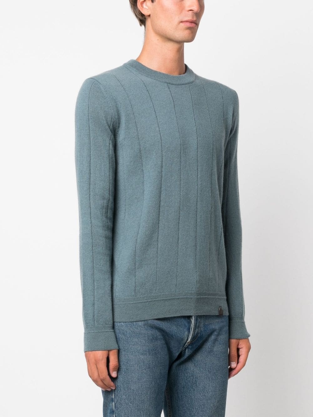 logo-patch cashmere jumper - 3