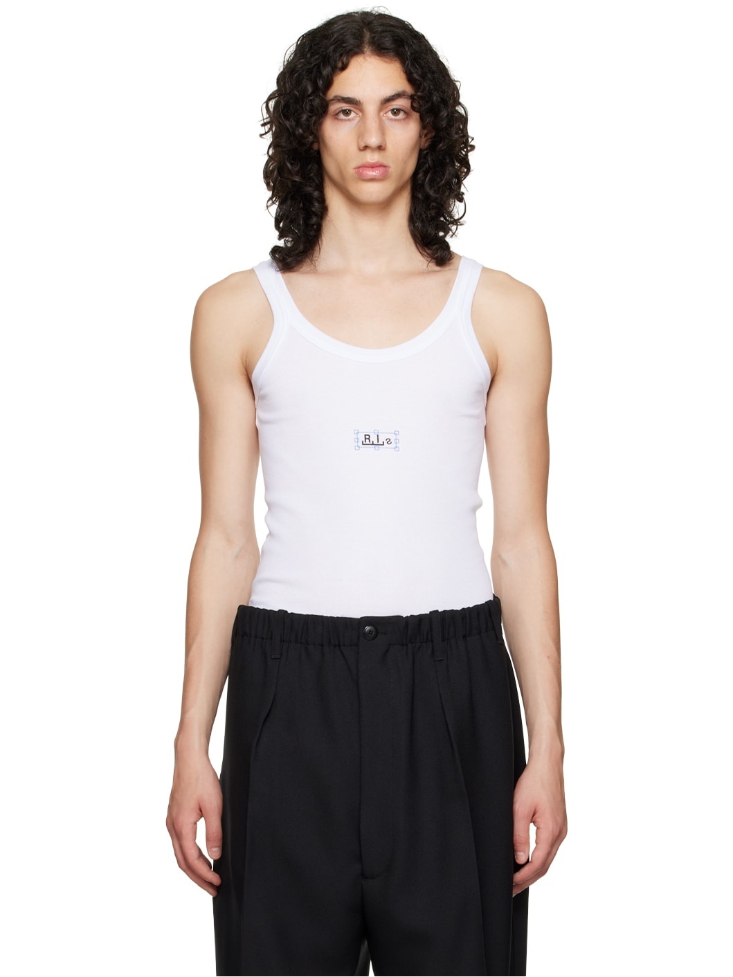 White Printed Tank Top - 1