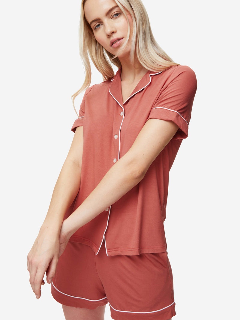Women's Short Pyjamas Lara Micro Modal Stretch Soft Cedar - 2
