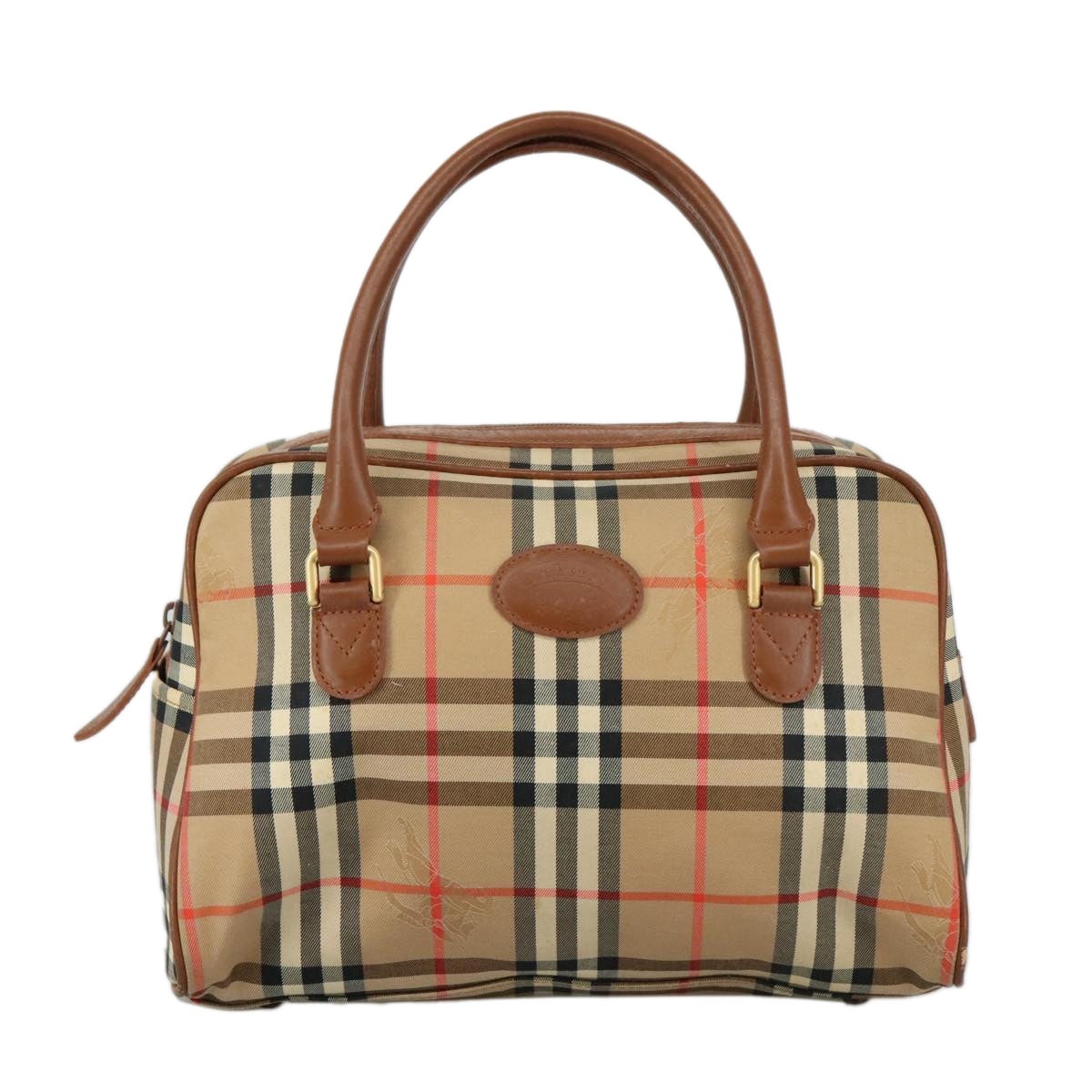Burberry Nova Check Hand Bag Canvas Beige - 13