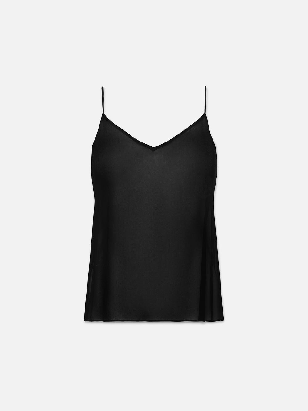 V-Neck Cami Top in Black - 1