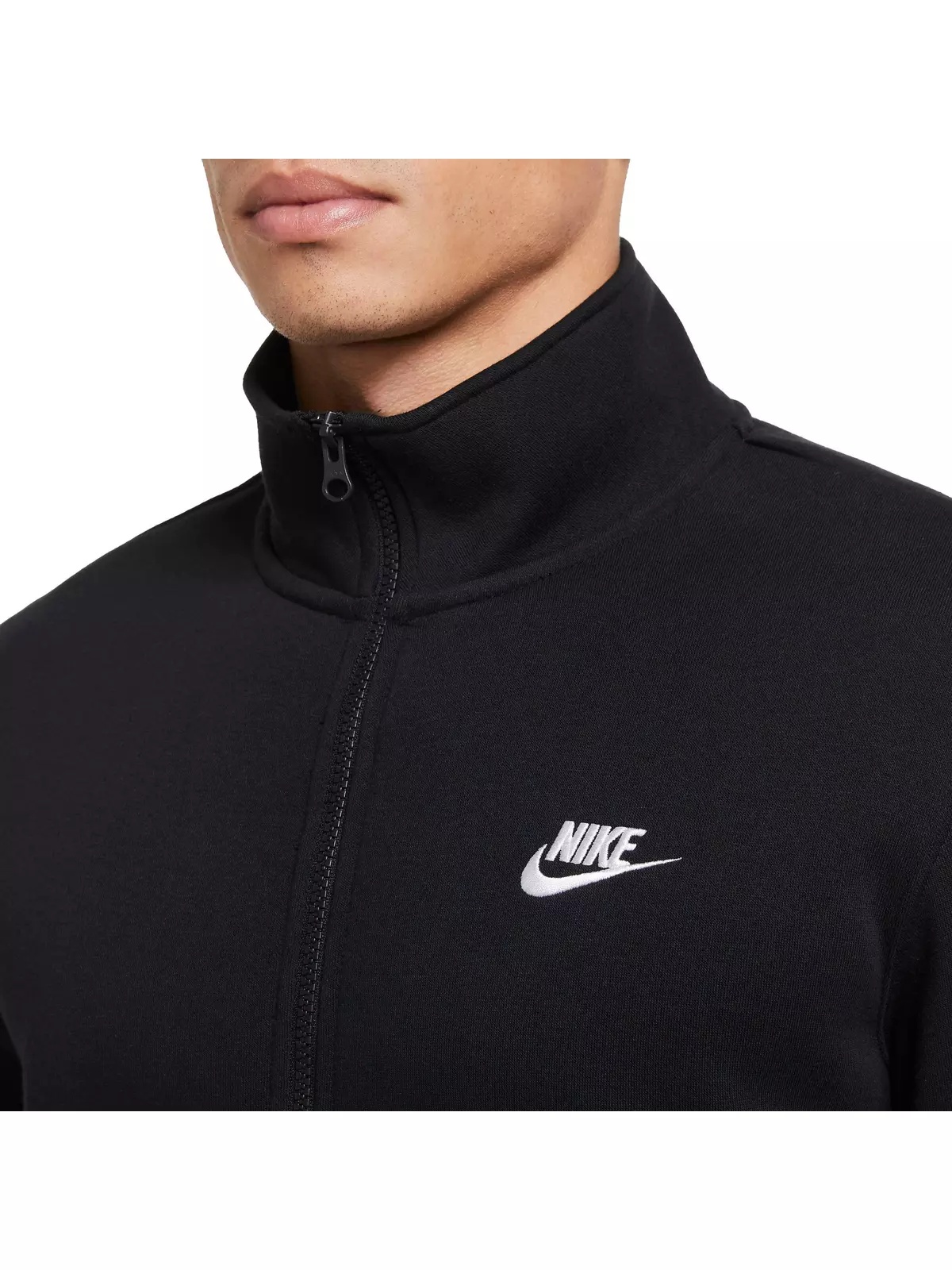 Men's Sportswear Brushed-Back 1/2-Zip Pullover-Black - 3