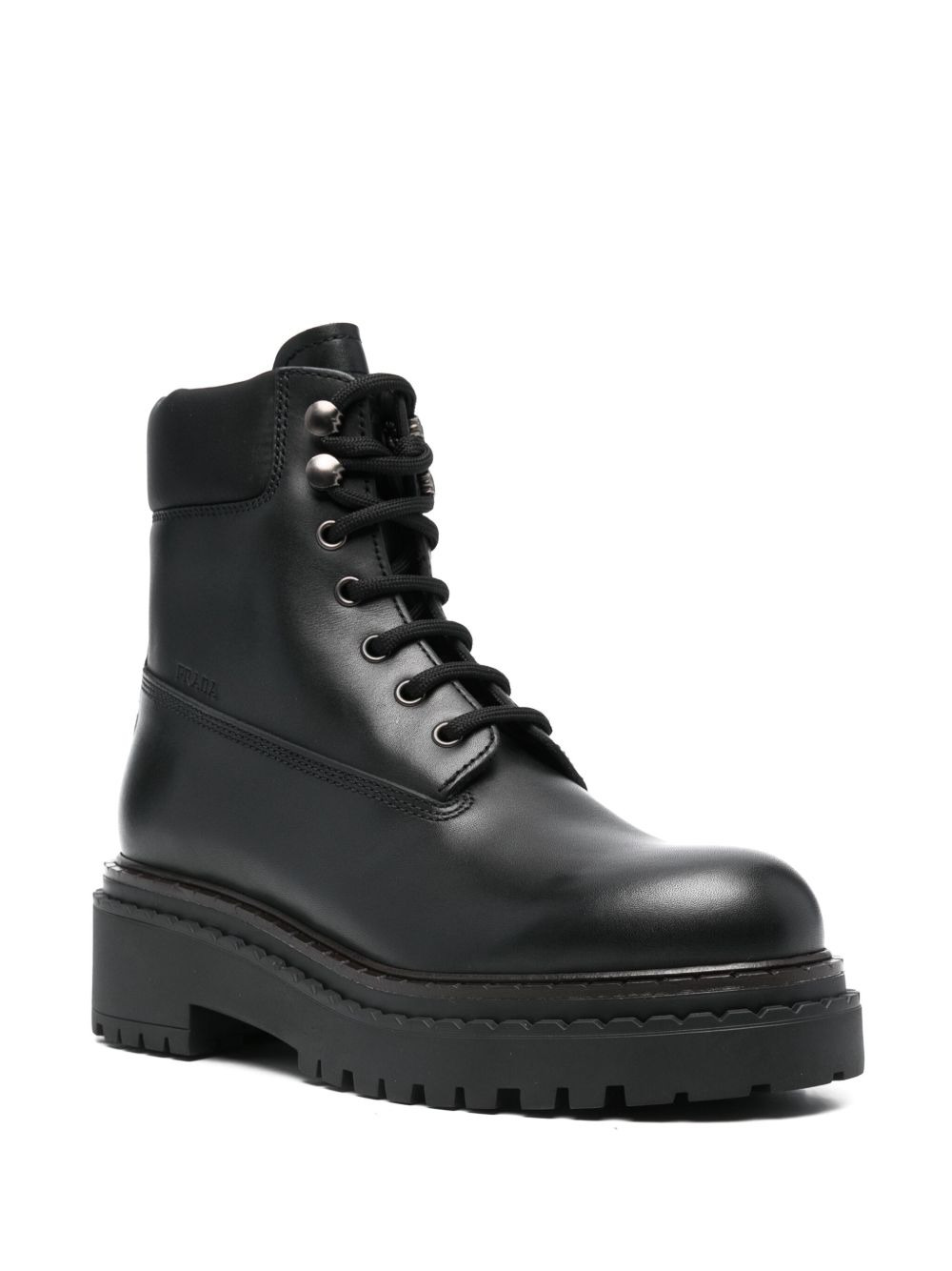 leather combat boots - 2