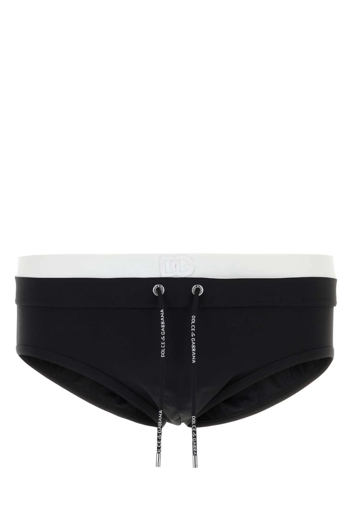 Dolce & Gabbana Men Black Stretch Nylon Swimming Brief - 1