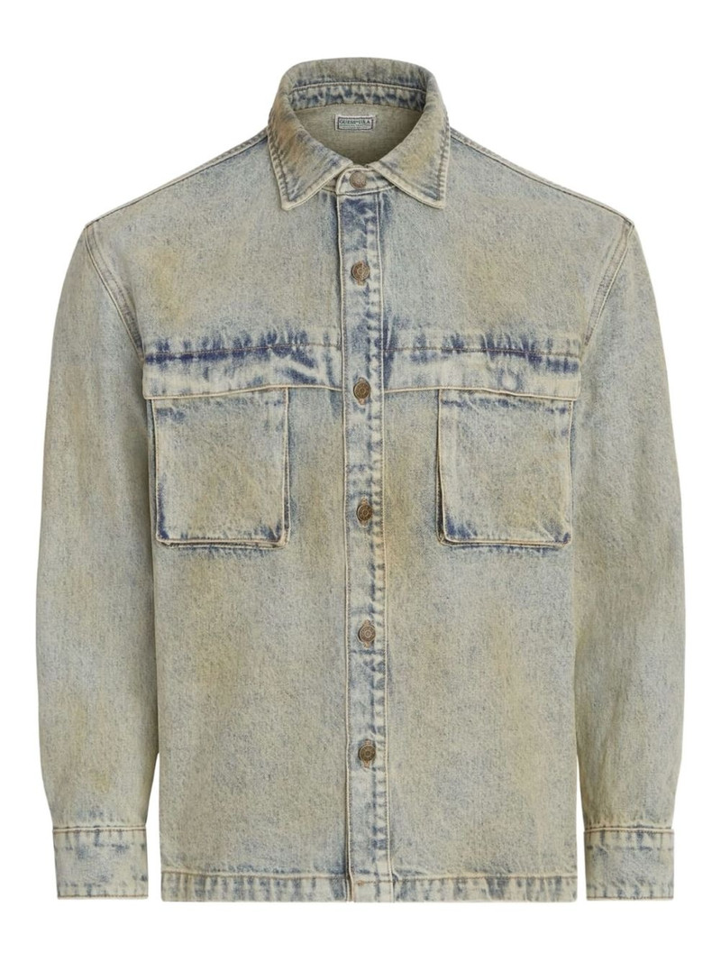 bleached-effect denim jacket 1