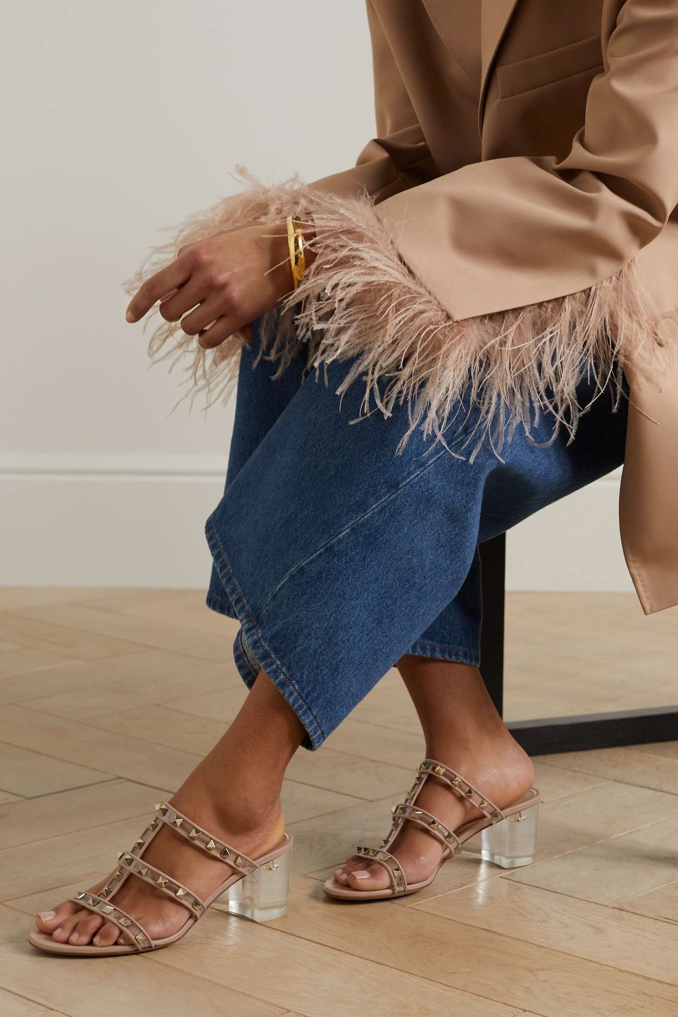 Valentino Valentino Garavani Rockstud 60 PVC and patent-leather