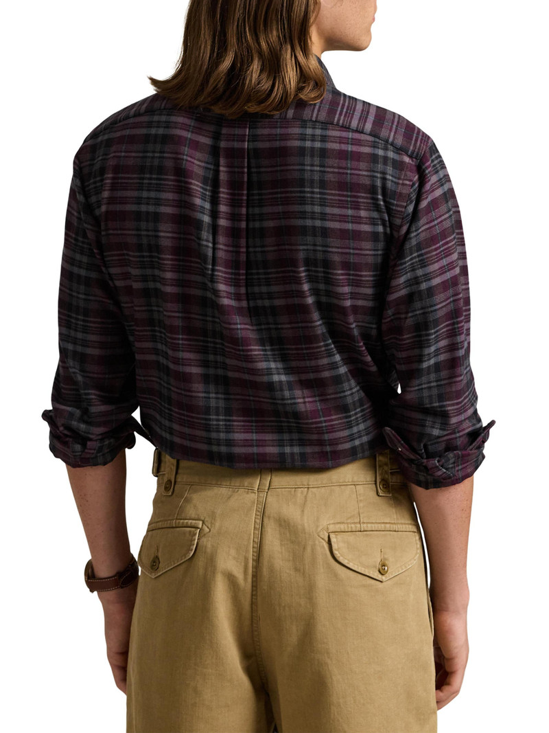 Men's Plaid Performance Twill Shirt - Wine Black Multi 4