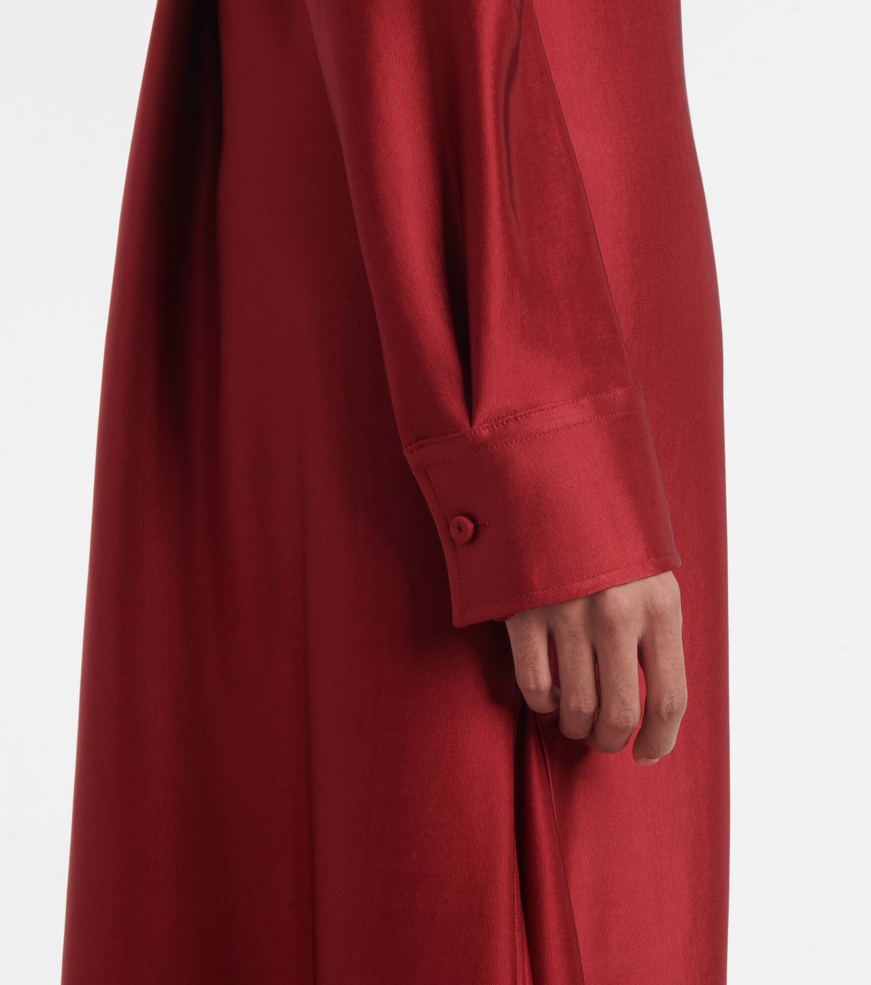 Satin shirt dress - 5