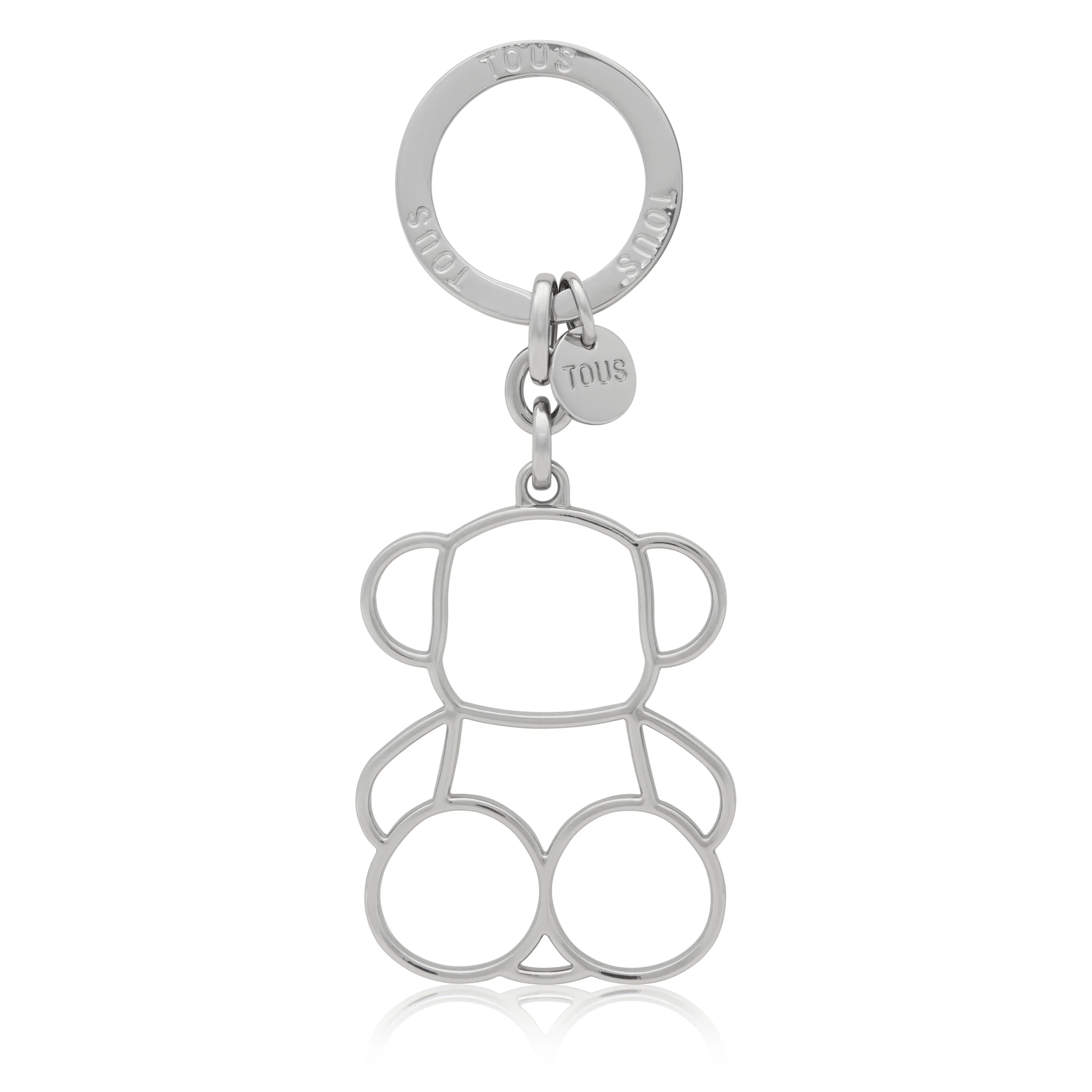 Silver-colored Silhouette Key ring Bold Bear - 1