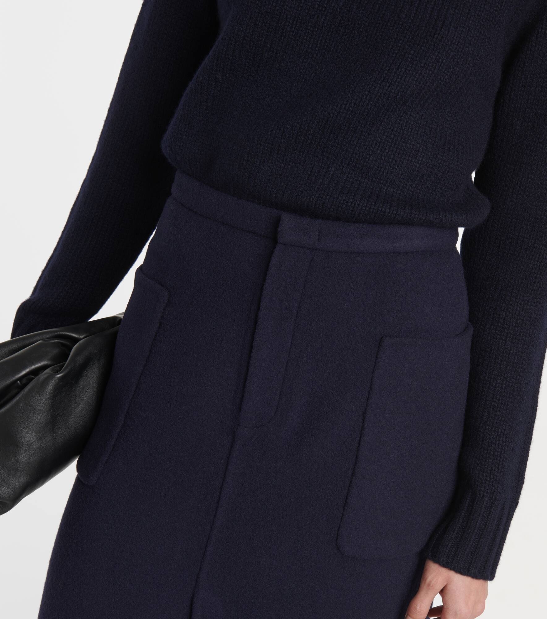 High-rise wool-blend pencil skirt - 4