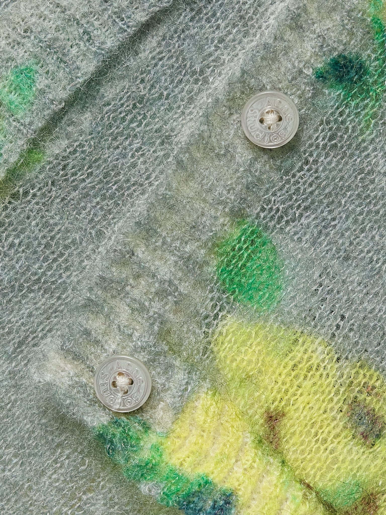 Layered floral-print mohair-blend sweater Gray - 4