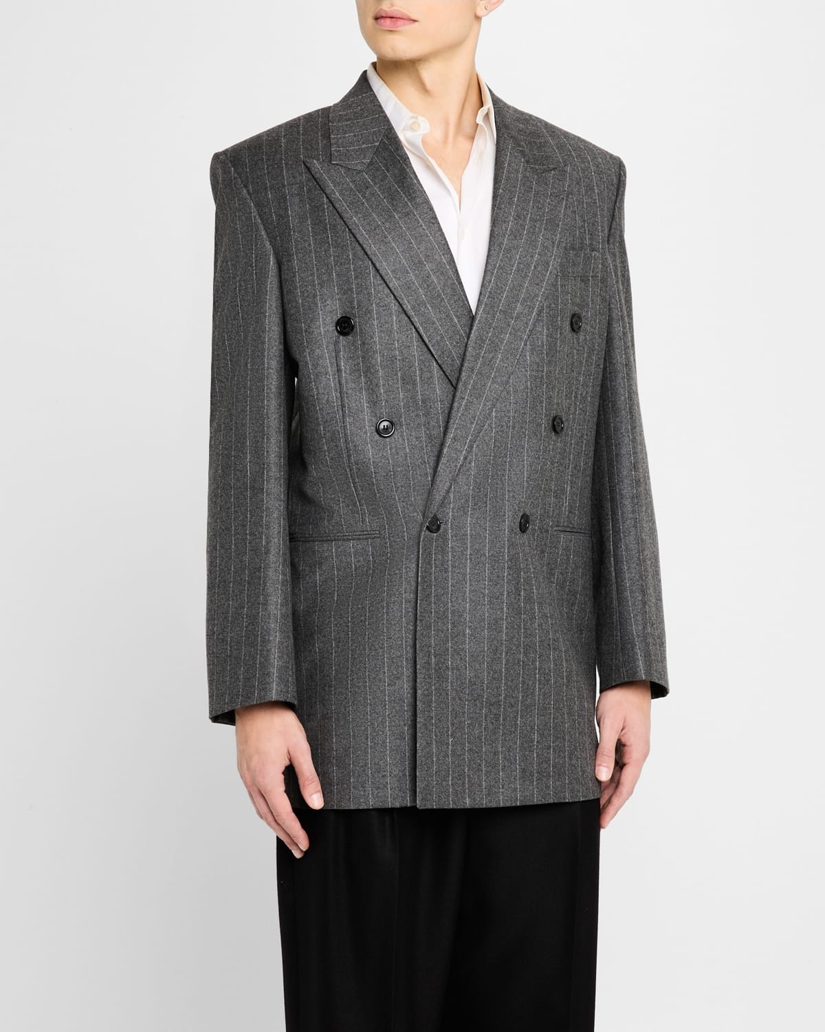 Men's 6-Button Pinstripe Sport Coat - 4