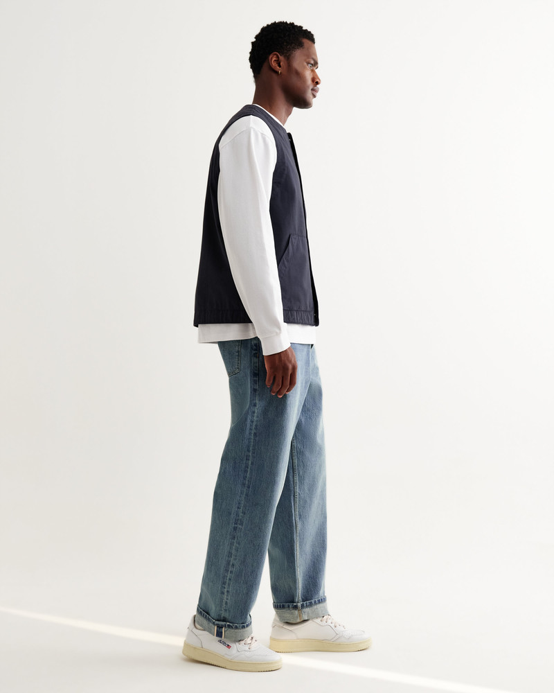 Jedd - Navy Organic Cotton Ripstop Gilet 6