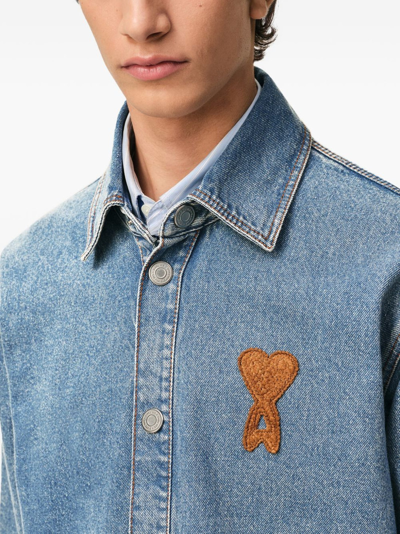 Ami De Coeur patch denim overshirt 5