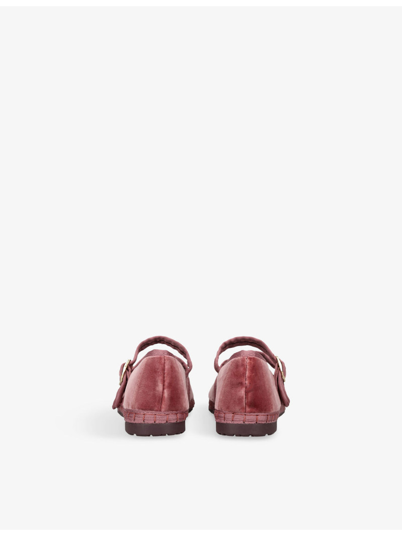 FLABELUS Claire Velvet Mary Jane Flats outlook