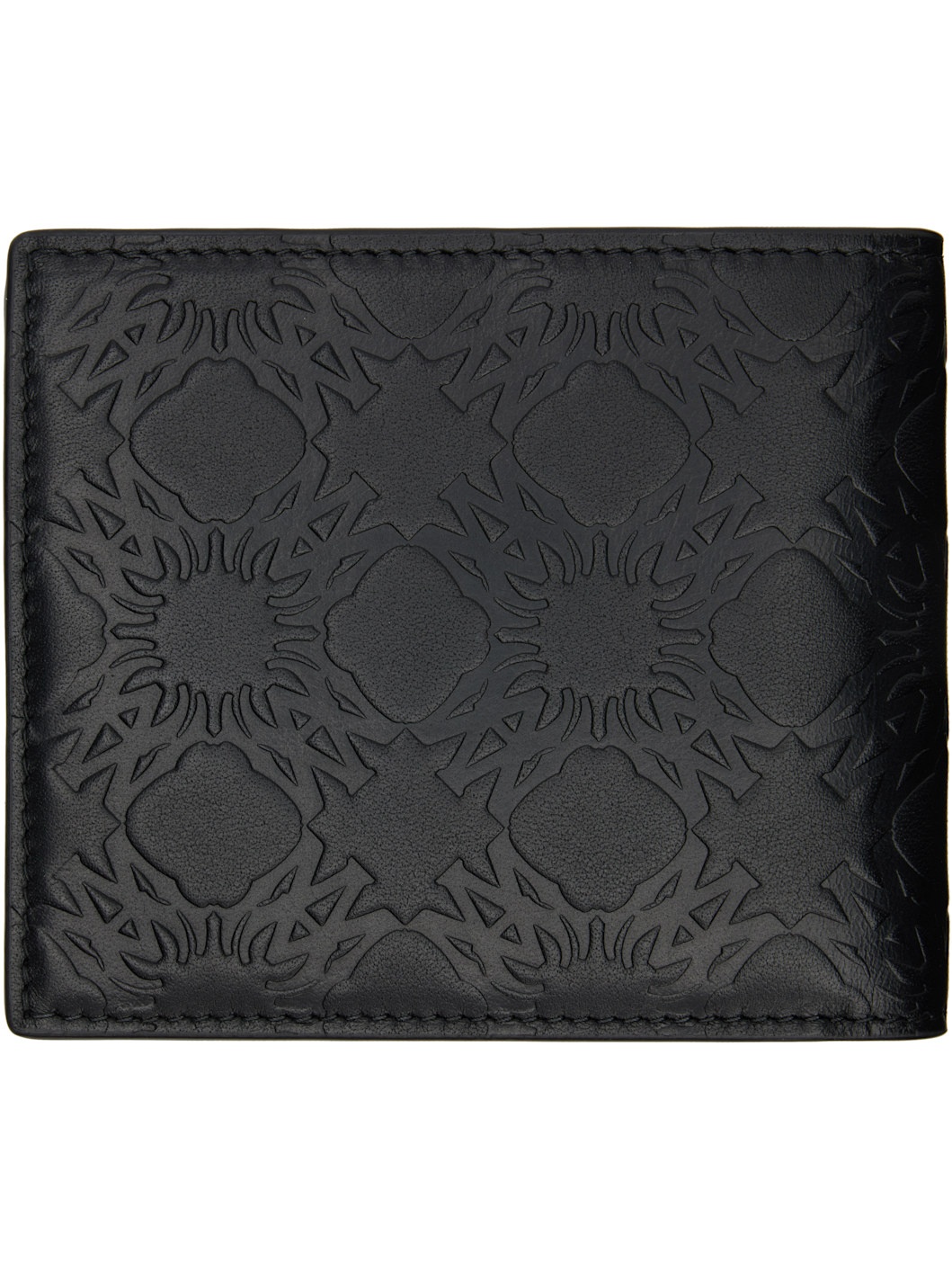 Black MA Quad Leather Bifold Wallet - 2