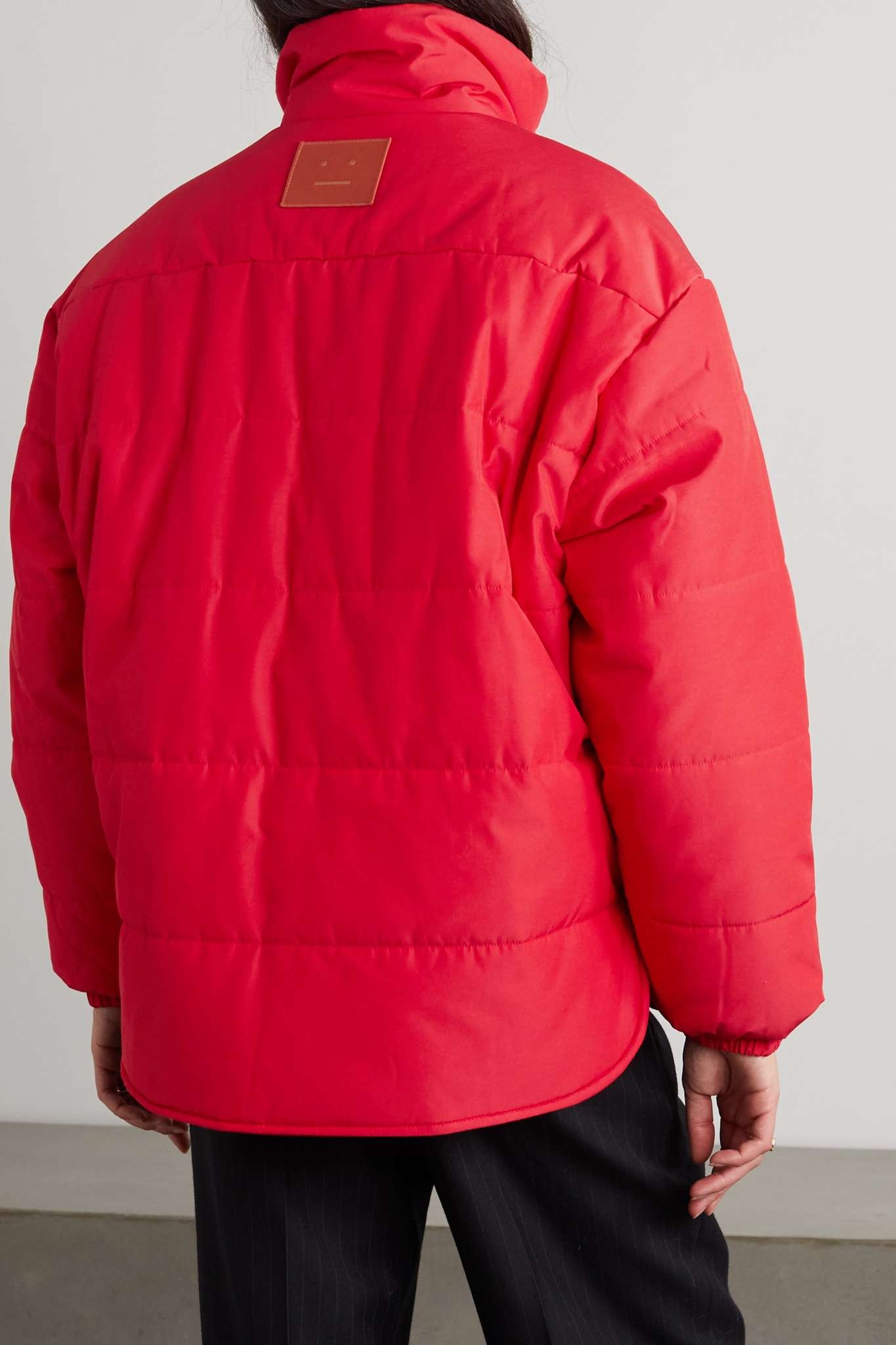 Oversized appliquéd quilted padded canvas jacket - 4