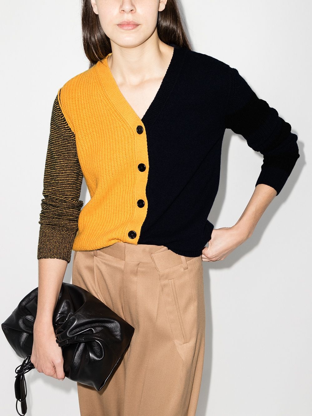 colour-block cardigan - 2