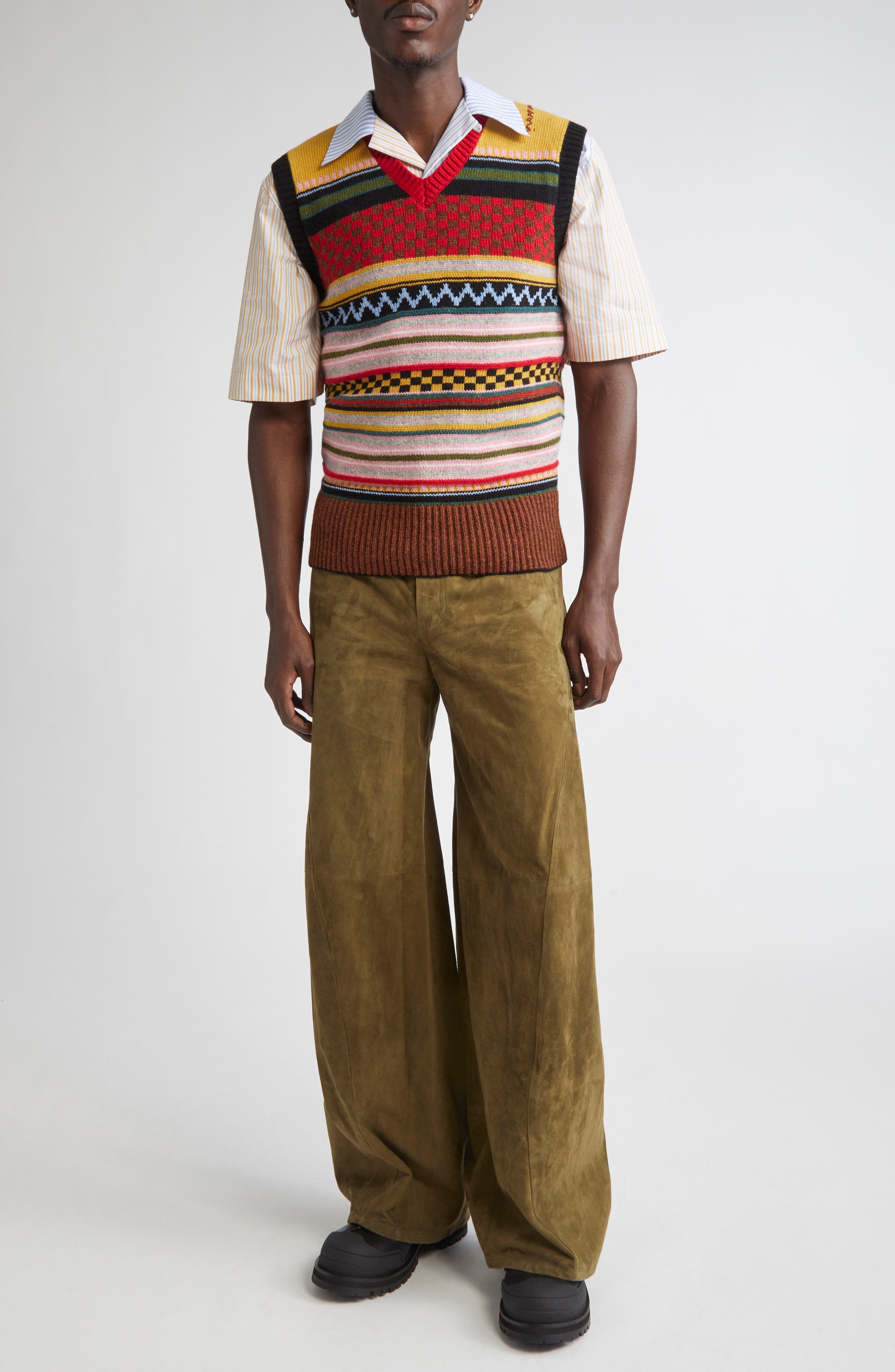 Marni V-Neck Sweater Vest in Multicolor at Nordstrom - 2