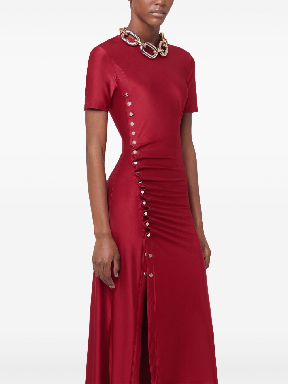 gathered jersey maxi dress - 6