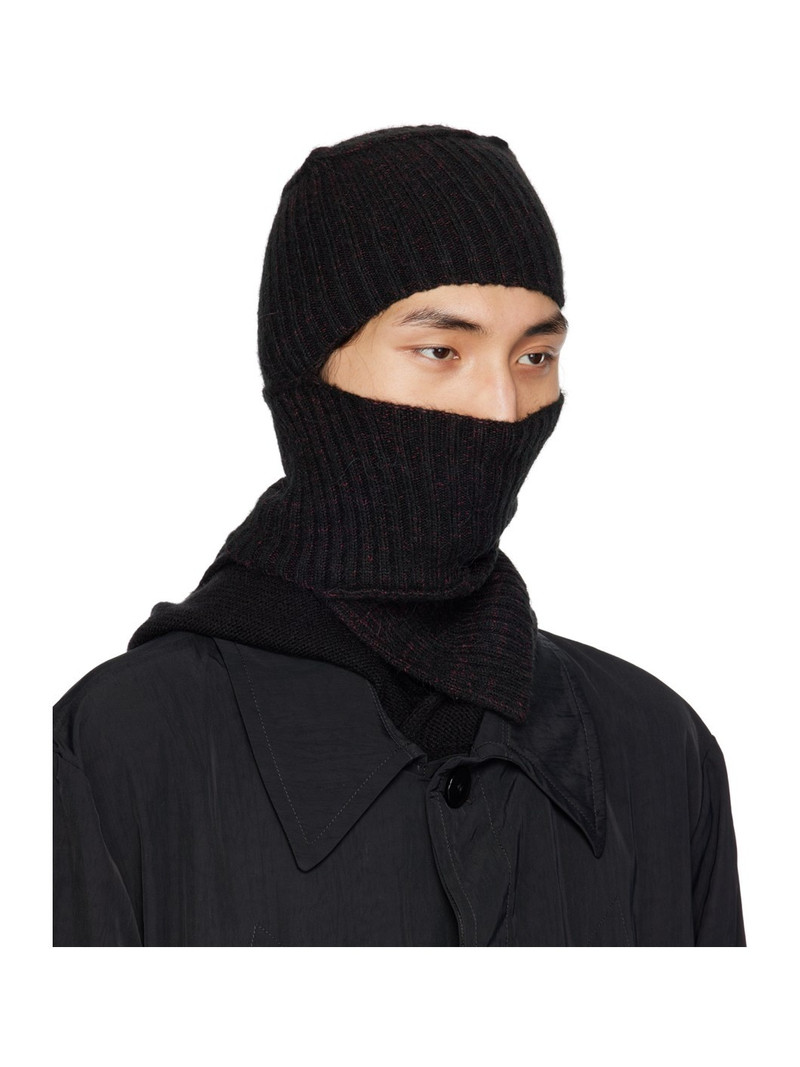 MM6 Maison Margiela Black Marled Balaclava outlook